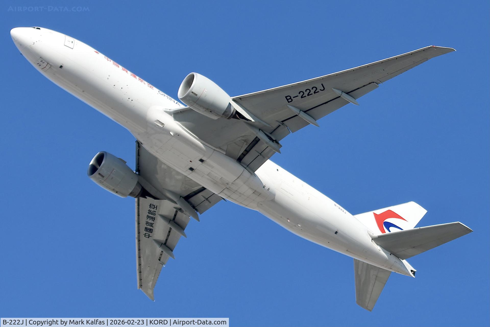 B-222J, 2022 Boeing 777-F C/N 67770, B-77L China Cargo Airlines Boeing 777-F6N B-222J departing 28R KORD
