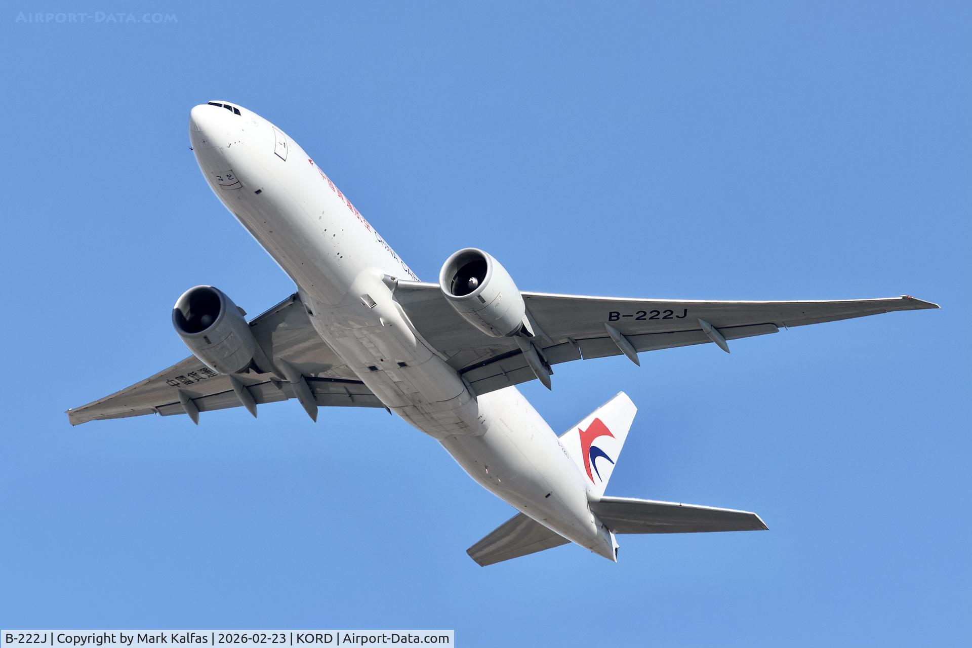 B-222J, 2022 Boeing 777-F C/N 67770, B-77L China Cargo Airlines Boeing 777-F6N B-222J departing 28R KORD
