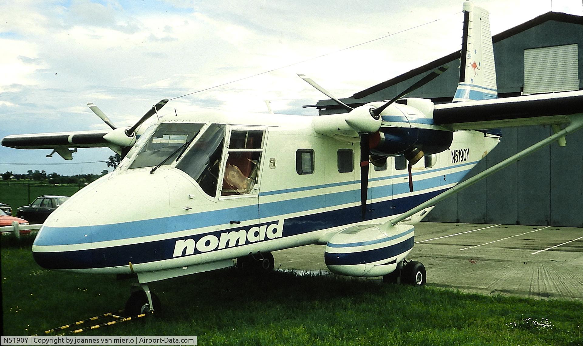 N5190Y, 1976 GAF N22B Nomad C/N N22B-026, ex-slide