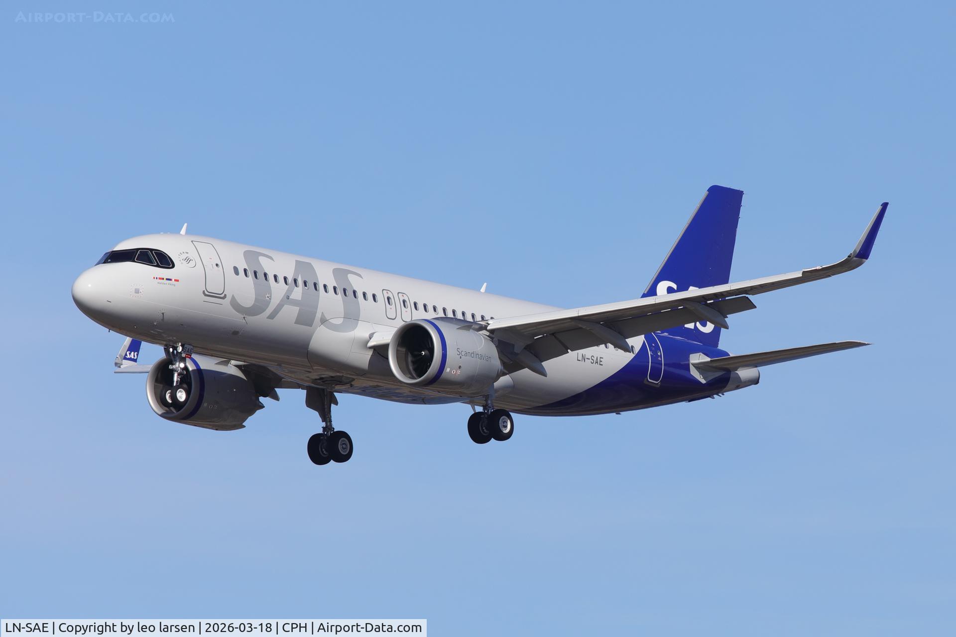 LN-SAE, 2026 Airbus A320-251N C/N 13090, Copenhagen 18.3.2026 With name 
