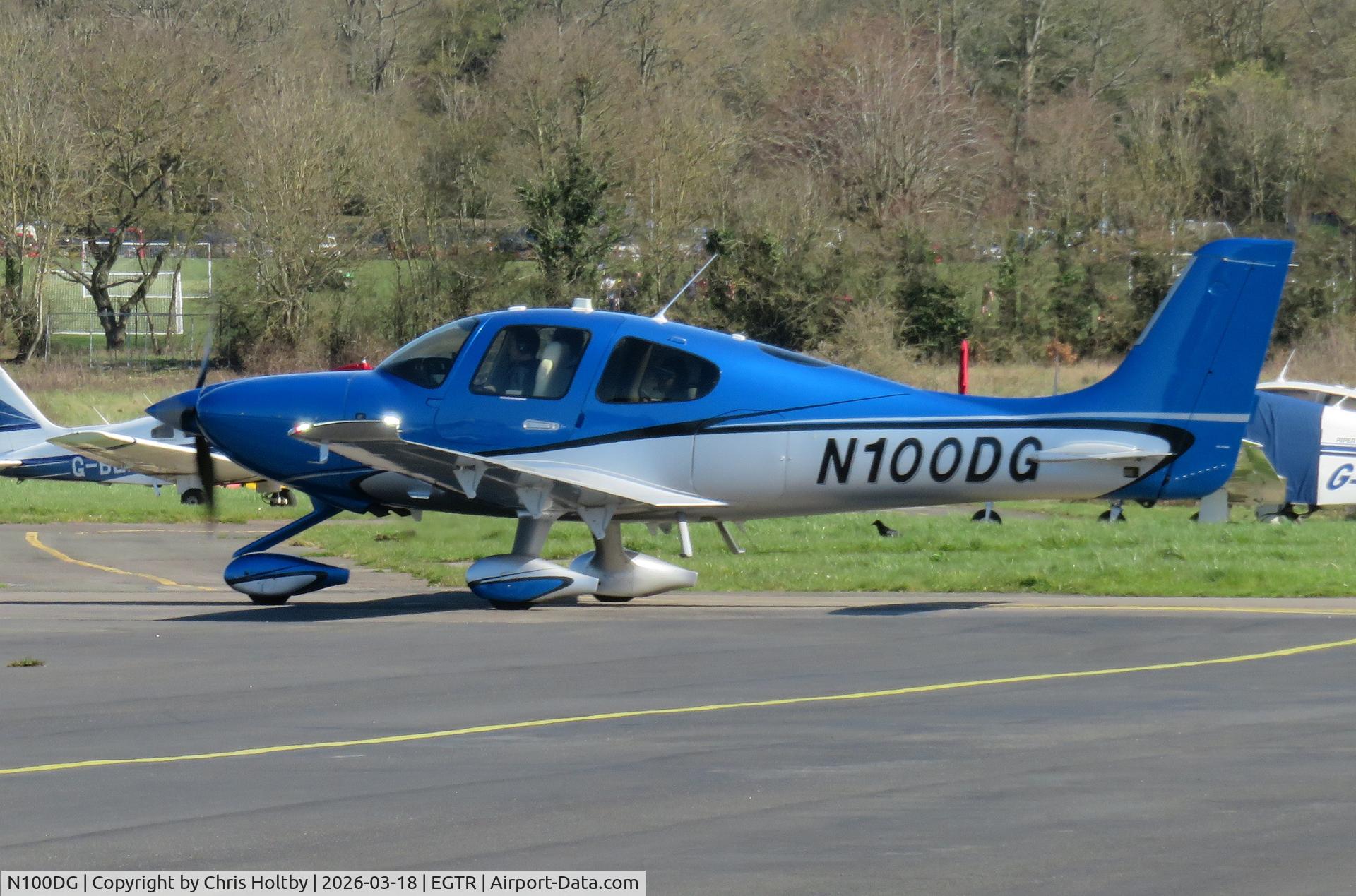 N100DG, 2024 Cirrus Design Corp SR22T C/N 9952, Taxiing for take-off at Elstree