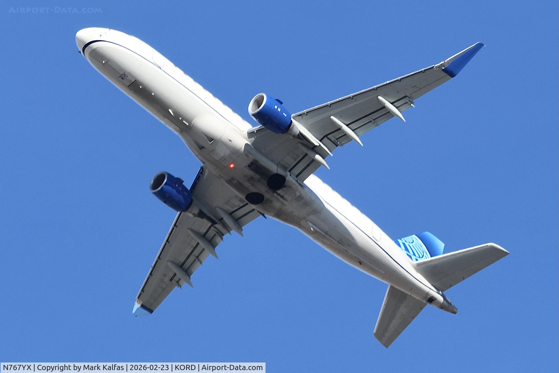 N767YX, EMBRAER ERJ 170-200 LR C/N 17000952, E75L Republic Airways/United Express Embraer 175LW N767YX departing 28R KORD