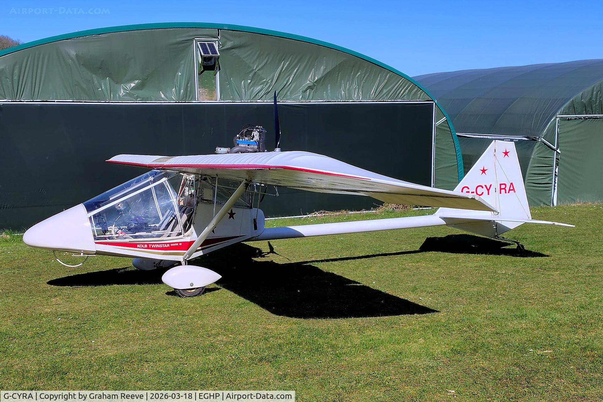 G-CYRA, 1994 Kolb Twinstar Mk III C/N PFA 205-12434, Parked at Popham.