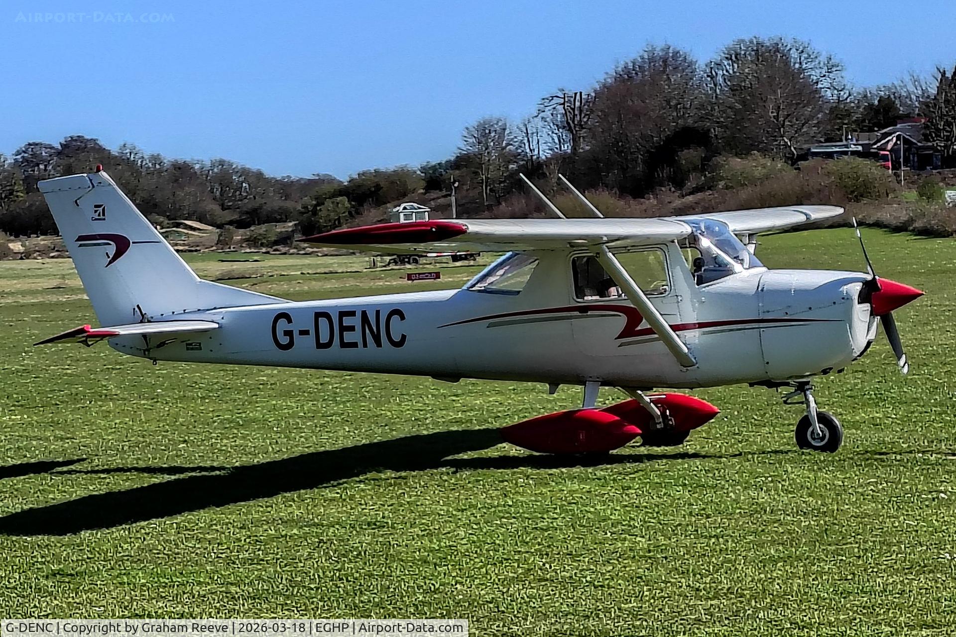 G-DENC, 1966 Reims Cessna F150G C/N 0107, Parked at Popham.