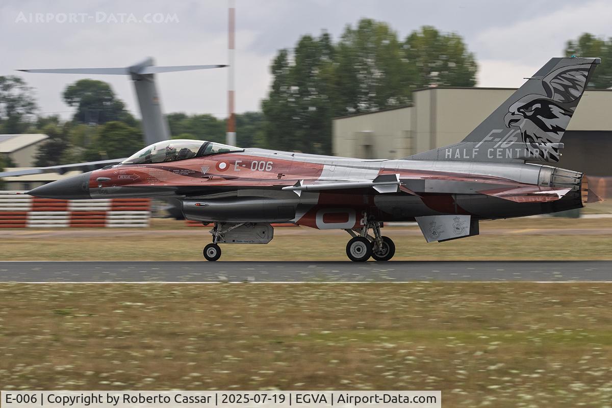 E-006, 1988 SABCA F-16A Fighting Falcon C/N 6F-49, RIAT 2025