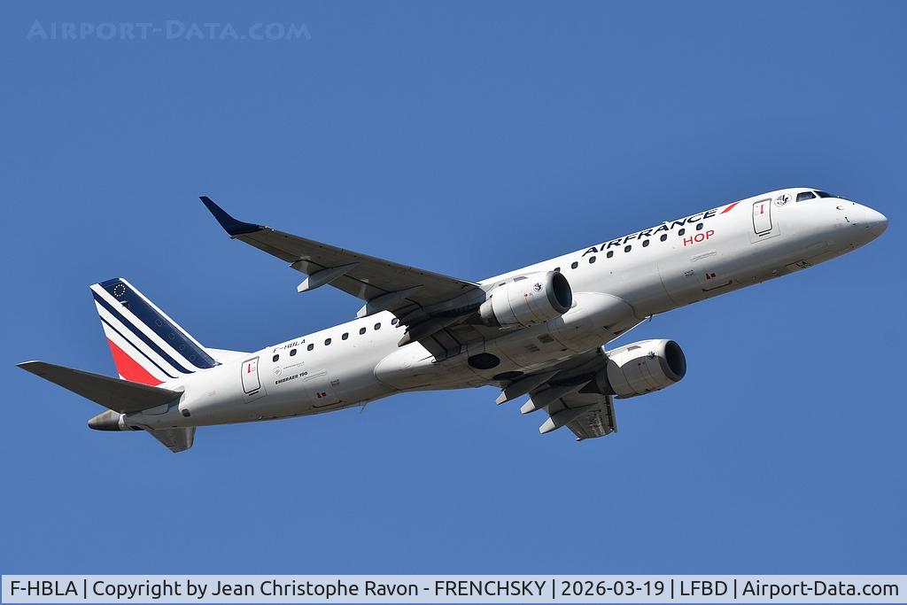 F-HBLA, 2007 Embraer 195LR (ERJ-190-200LR) C/N 19000051, Bordeaux (BOD)	Amsterdam (AMS)	KL1442