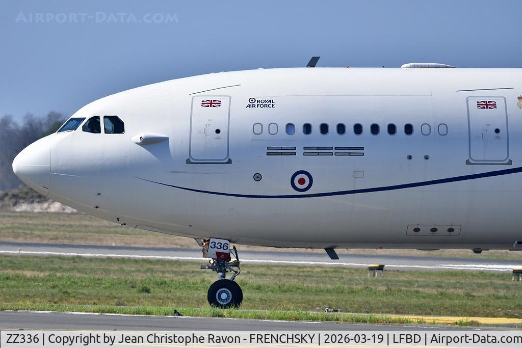 ZZ336, 2012 Airbus KC3 Voyager (A330-243MRTT) C/N 1363, Brize Norton (BZZ)	Bordeaux (BOD)	Munich 5(MUC) RRR2194