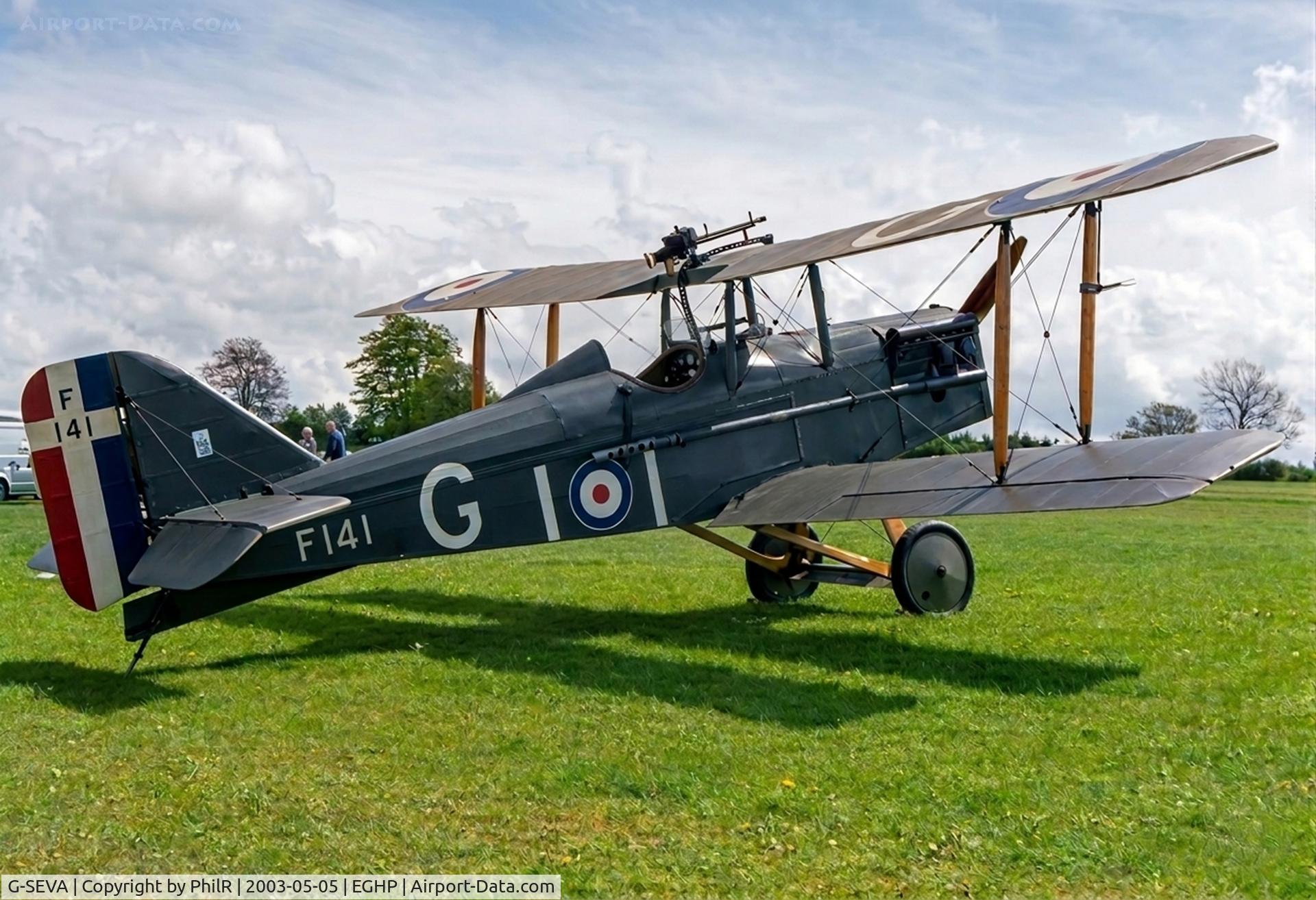 G-SEVA, 1987 Royal Aircraft Factory SE-5A Replica C/N PFA 020-10955, F141 (G-SEVA)1987 SE5A Replica RFC Popham 