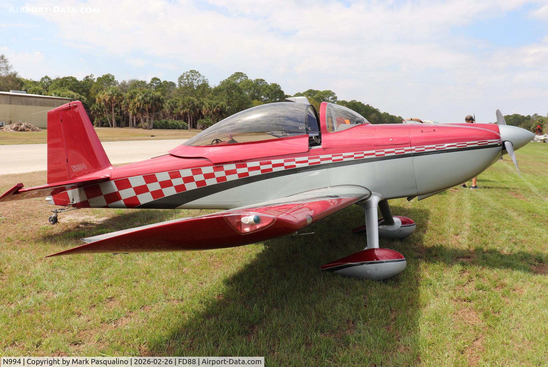 N994, 2008 Vans RV-8 C/N 81546, Vans RV-8