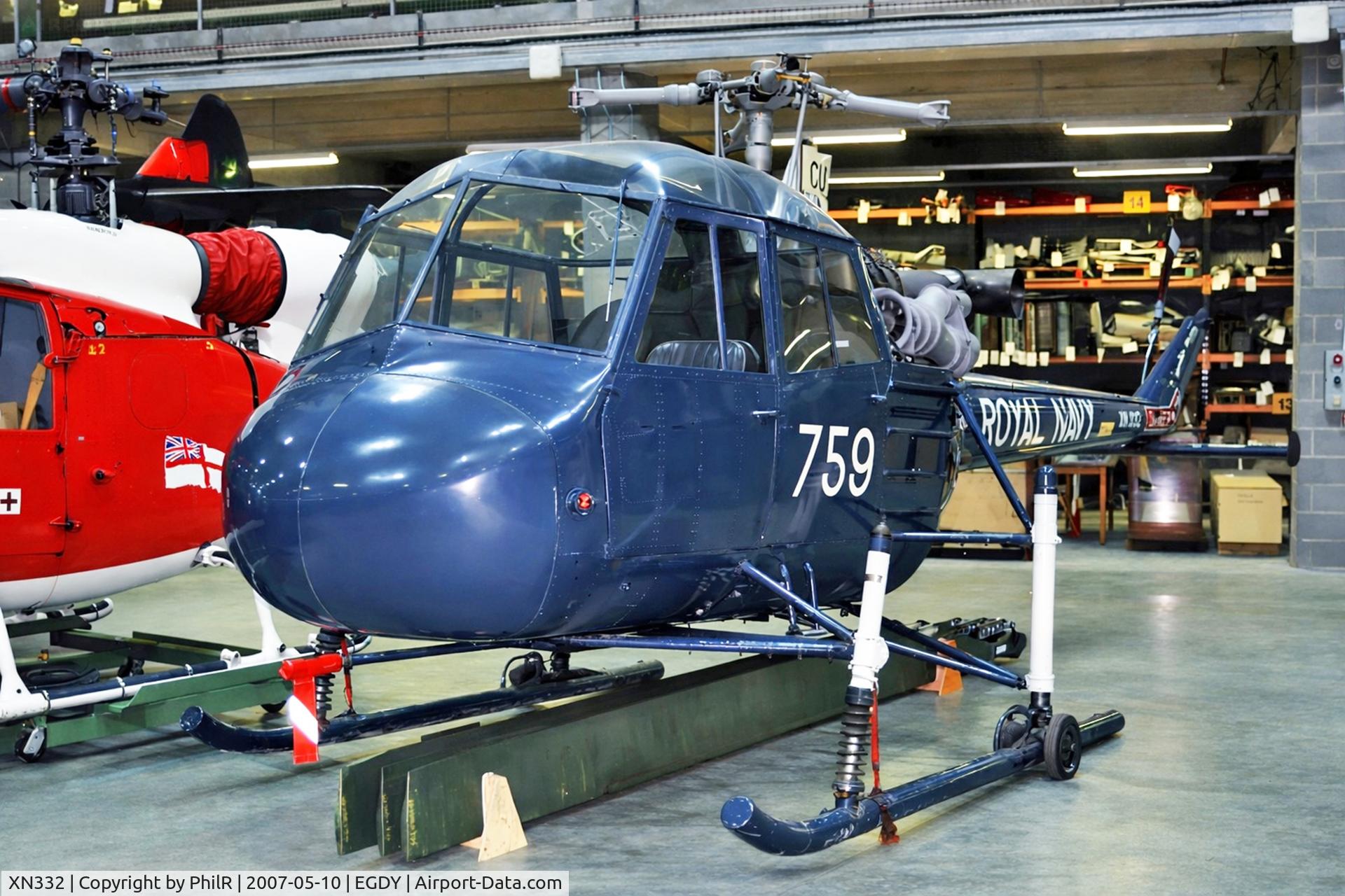 XN332, 1958 Saunders-Roe P531-1 C/N S2/5268, XN332 (G-APNV, A2579) 1958 Saro P531 RN Cobham Hall RNAS Yeovilton (2).jpg
