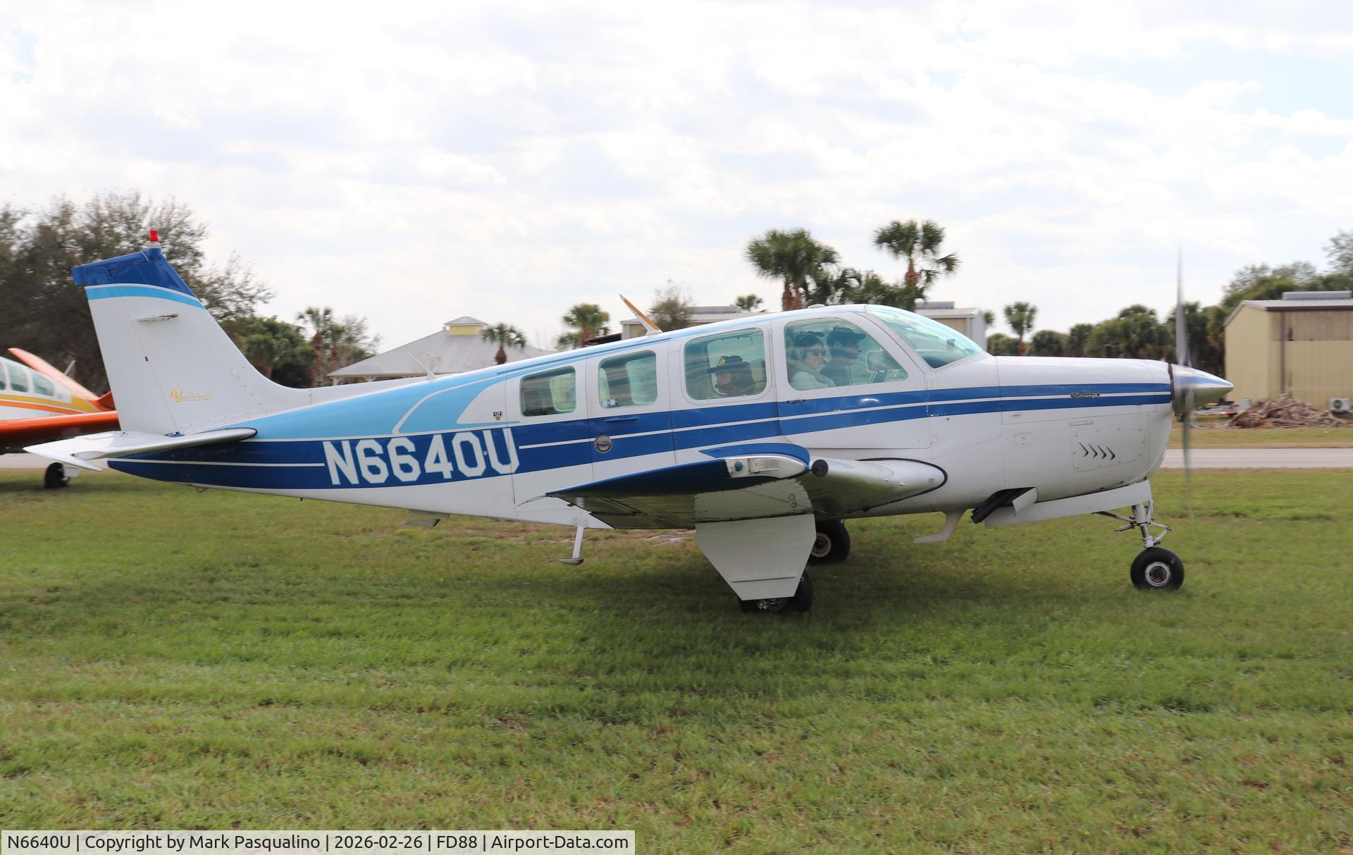 N6640U, 1979 Beech A36 Bonanza 36 C/N E-1537, Beech A36