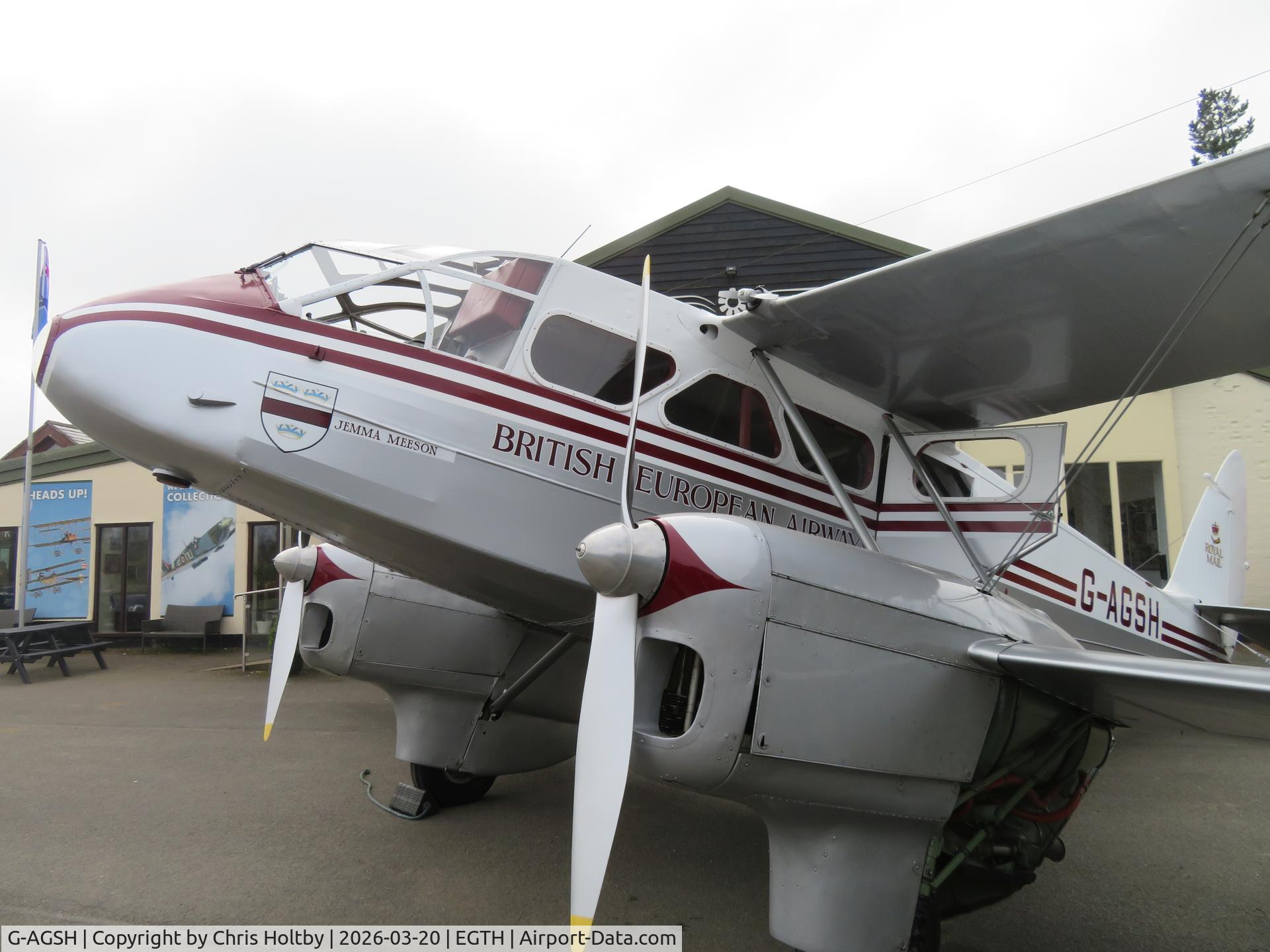 G-AGSH, 1945 De Havilland DH-89A Dominie/Dragon Rapide C/N 6884, At Old Warden, Bedfordshire