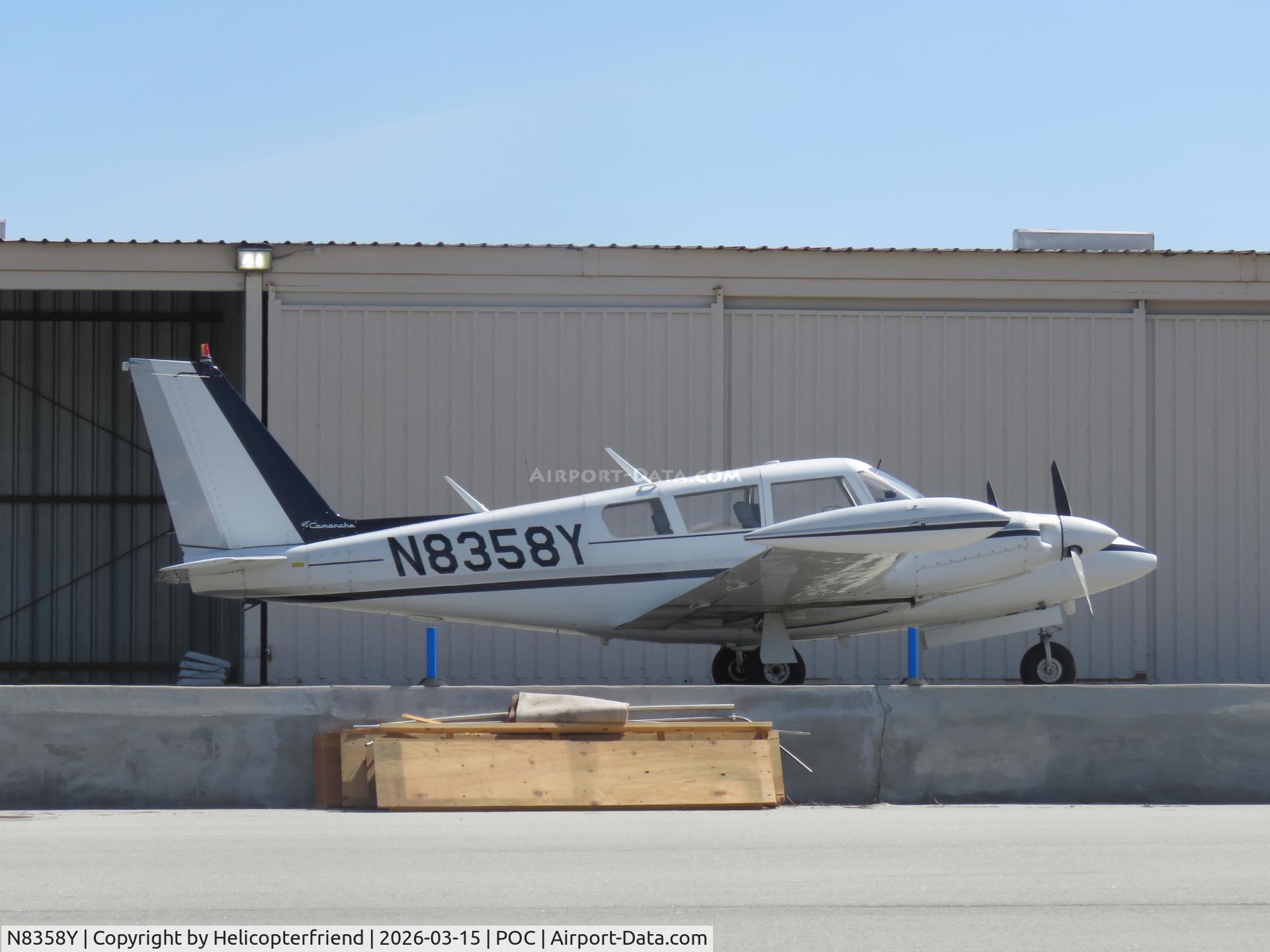 N8358Y, 1967 Piper PA-30 Twin Comanche C/N 30-1505, Parked north side