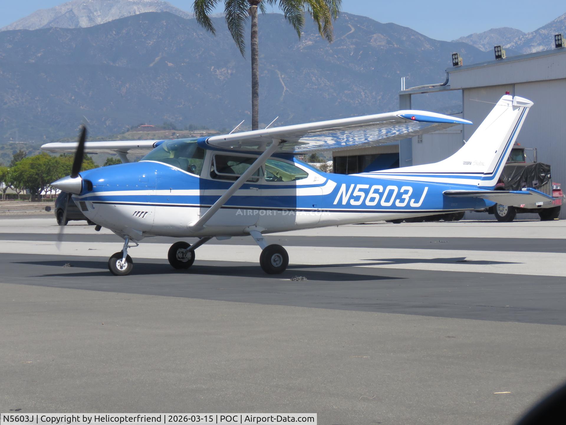 N5603J, 1974 Cessna 182P Skylane C/N 18263460, Parked in transit parking