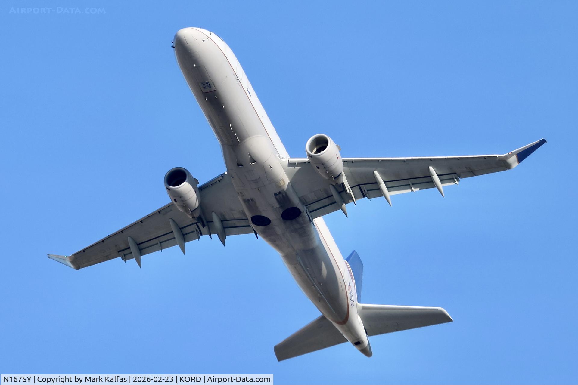 N167SY, 2016 Embraer 175LR (ERJ-170-200LR) C/N 17000616, E75L SkyWest / United Express Embraer 175 N167SY, departing 28R
