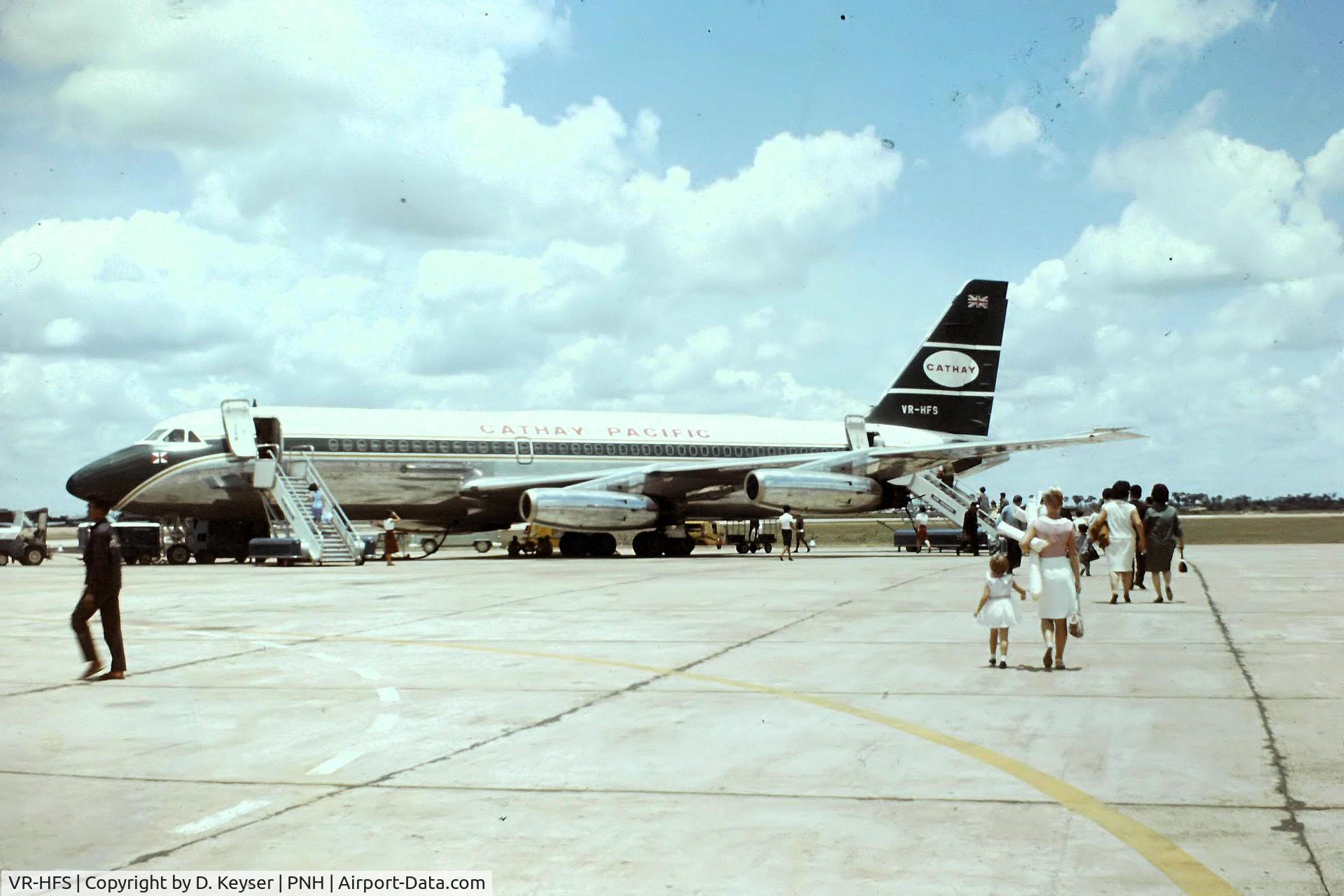 VR-HFS, 1962 Convair 880-22M-3 C/N 22-00-47M, Digitised from personal slide collection. Written on slide - Pnom Penh off to Hong Kong