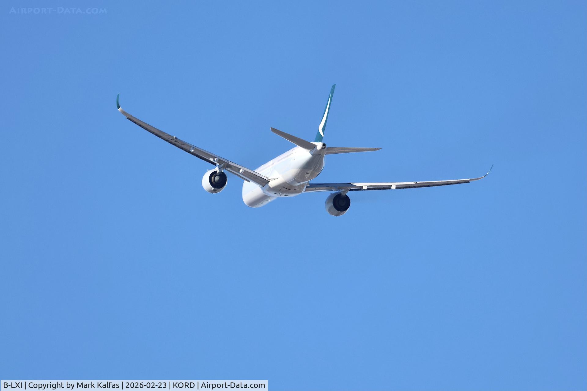 B-LXI, 2019 Airbus 350-1041 C/N 262, A35K Cathay Pacific Airbus 350-1041 B-LXI  departing 28R KORD