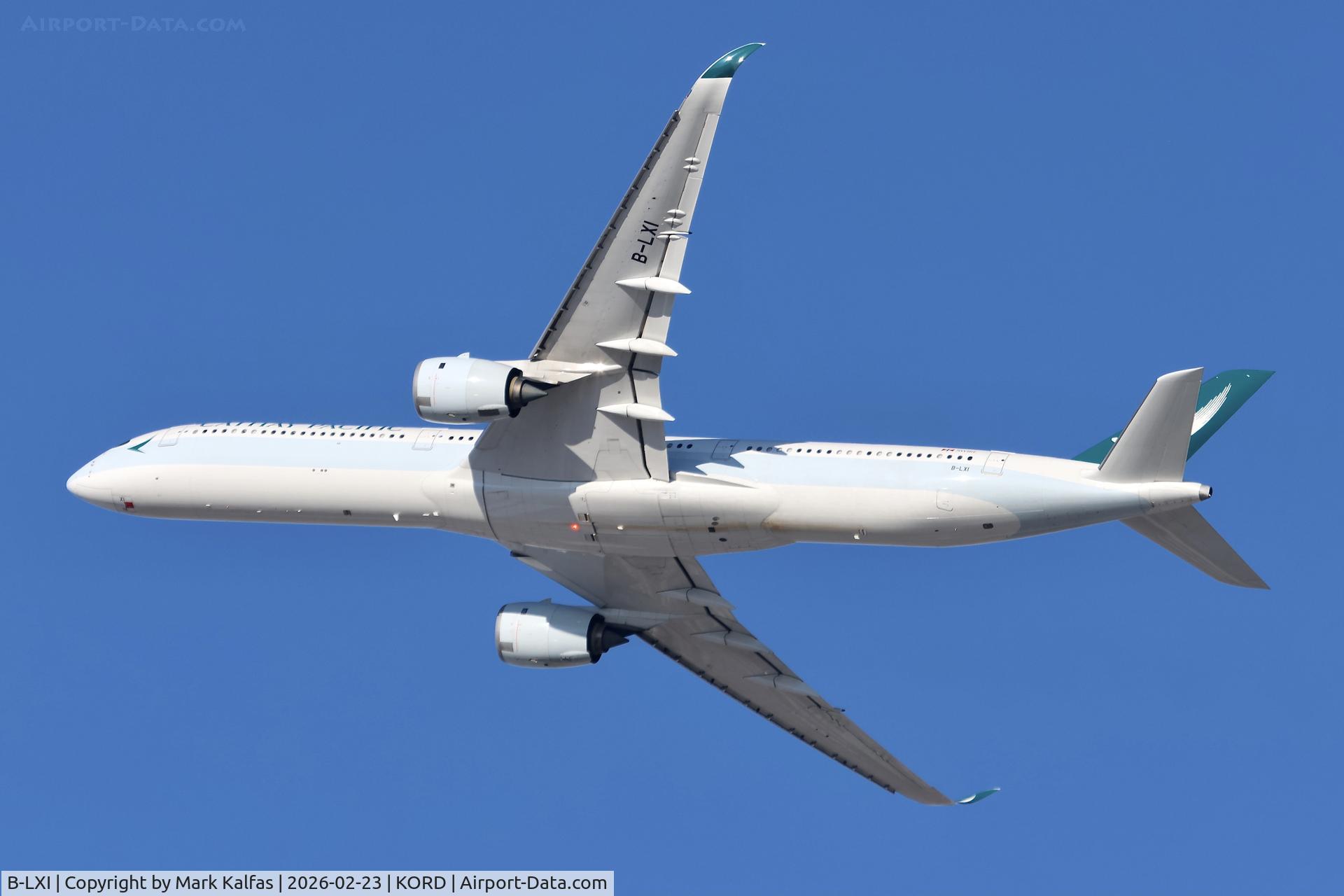 B-LXI, 2019 Airbus 350-1041 C/N 262, A35K Cathay Pacific Airbus 350-1041 B-LXI  departing 28R KORD