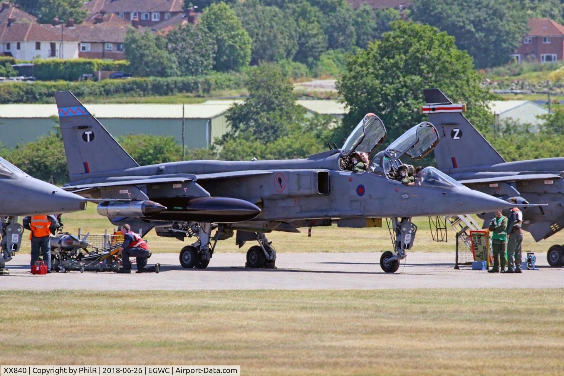 XX840, 1975 Sepecat Jaguar T.4 C/N B.28, XX840 1975 BAC Jaguar T4 DCAE Cosford 