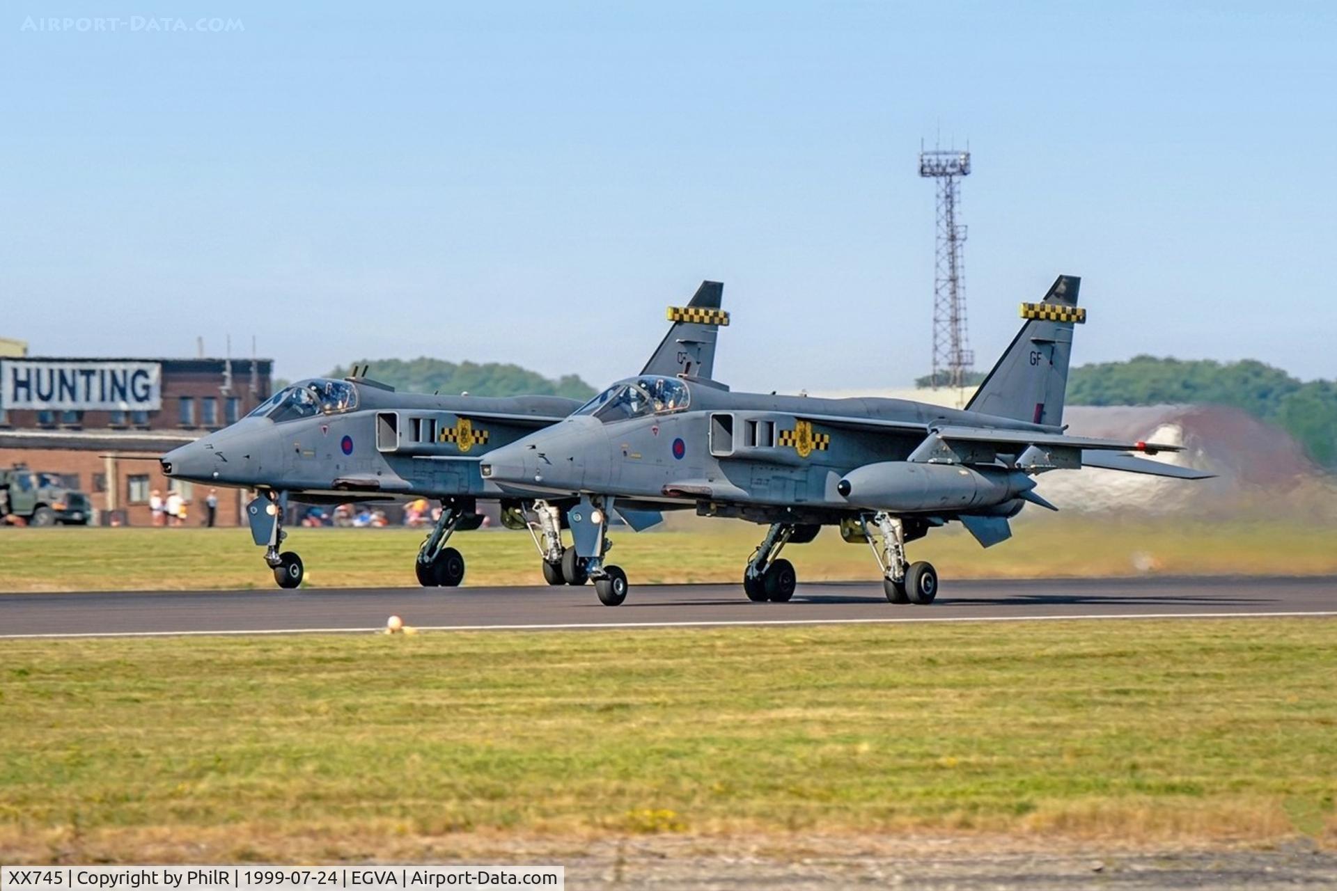 XX745, 1974 Sepecat Jaguar GR.1A C/N S.42, XX745 & XZ367 1974 & 1976 BAC Jaguar GR1As RAF RIAT RAF Fairford
