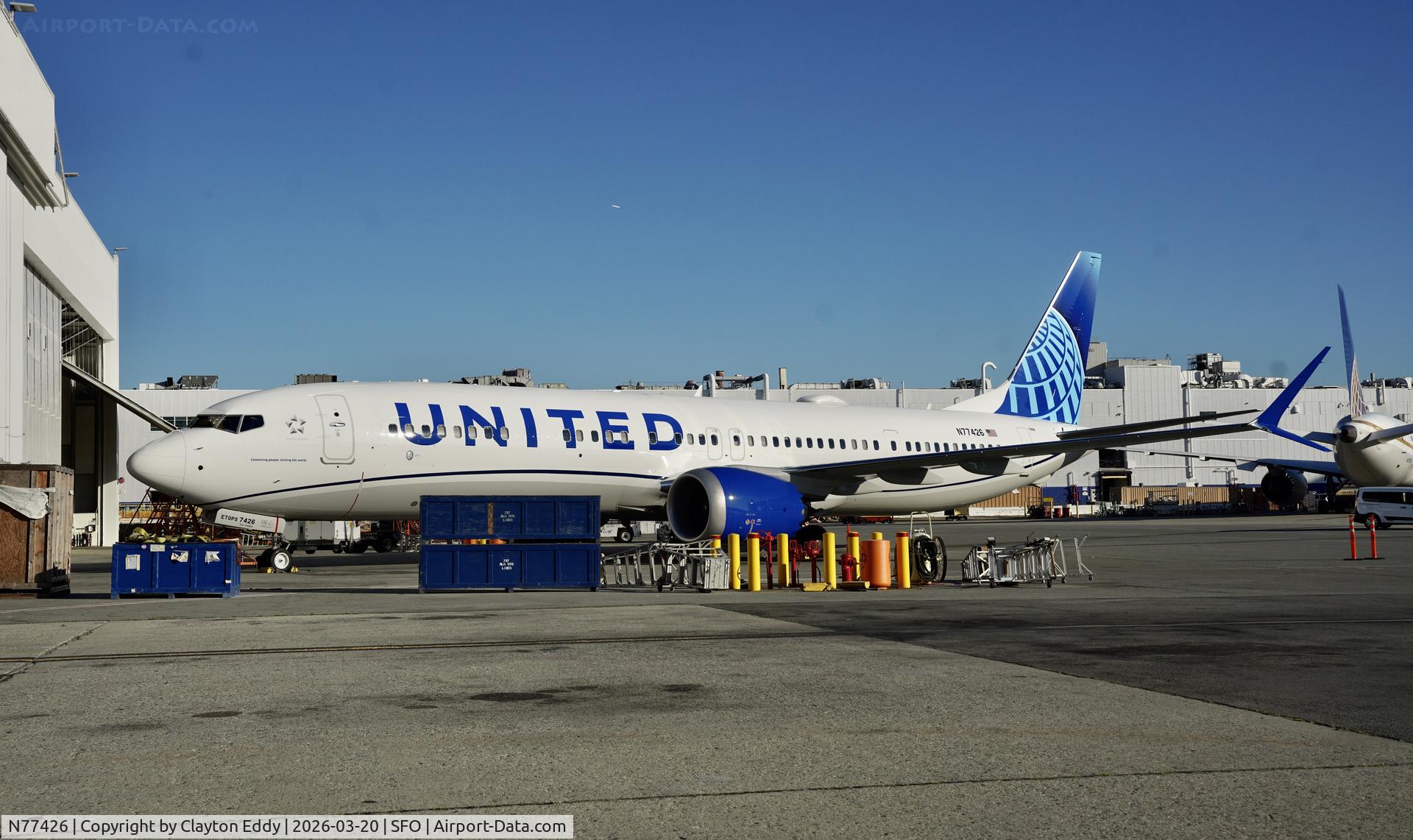 N77426, 2026 Boeing 737 MAX 9 C/N 66117, LEAP-1B engine San Francisco International Airport 2026
