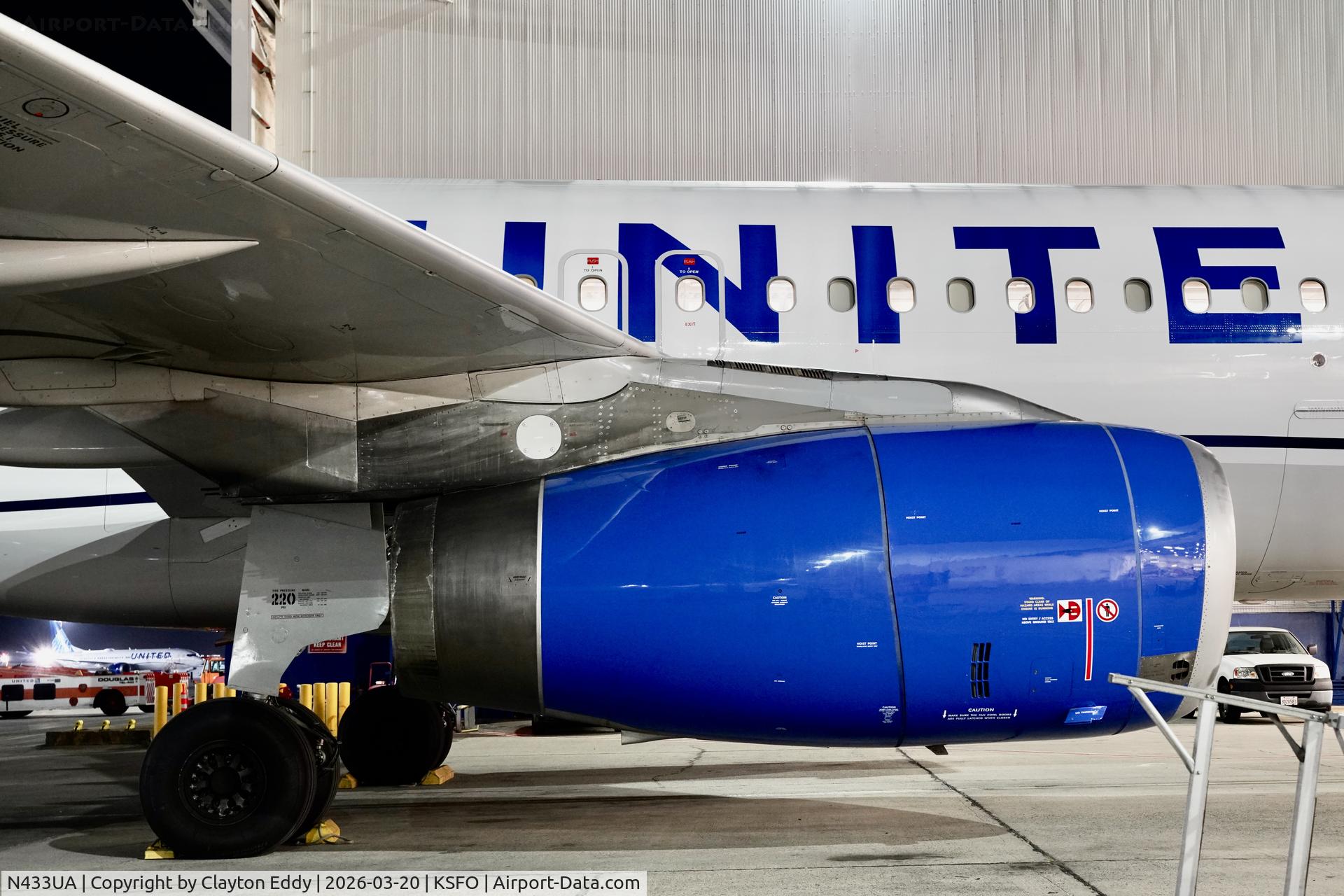 N433UA, 1996 Airbus A320-232 C/N 589, IAE V2500 engine SFO 2026