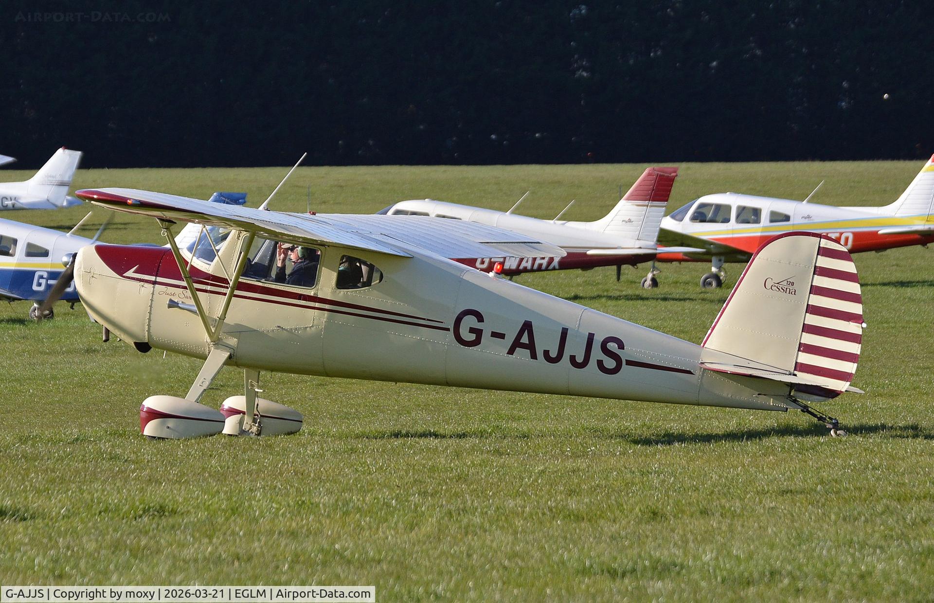 G-AJJS, 1947 Cessna 120 C/N 13047, Cessna 120 at White Waltham. Ex 8R-GBO