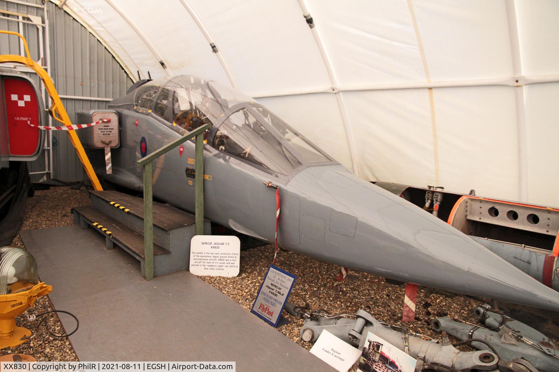 XX830, Sepecat Jaguar T.2 C/N B18, XX830 1974 SEPECAT Jaguar T2 RAF City of Norwich Aviation Museum
