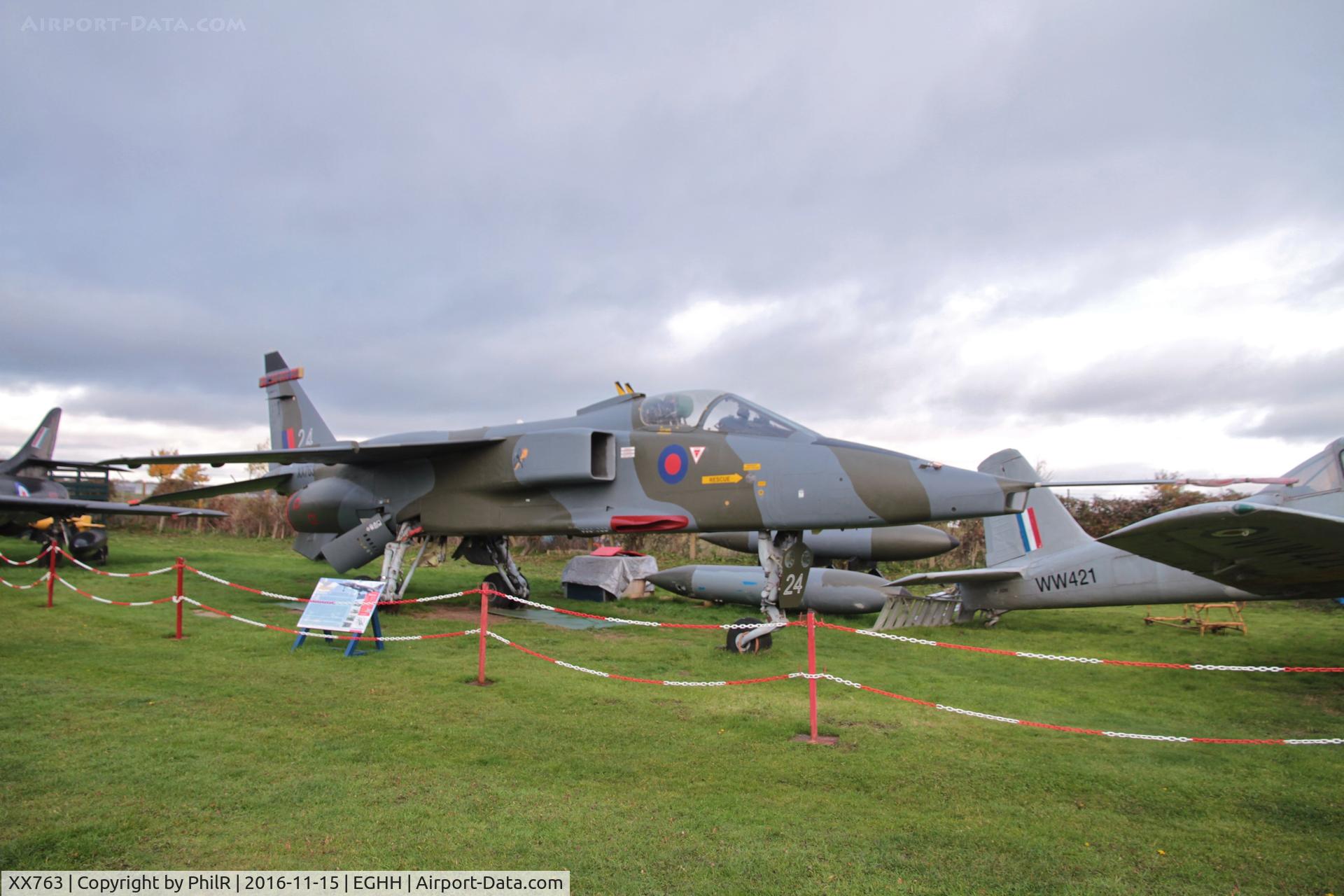 XX763, 1975 Sepecat Jaguar GR.1 C/N S.60, XX763 1975 BAC Jaguar GR1 RAF Bournemouth Aviation Museum 
