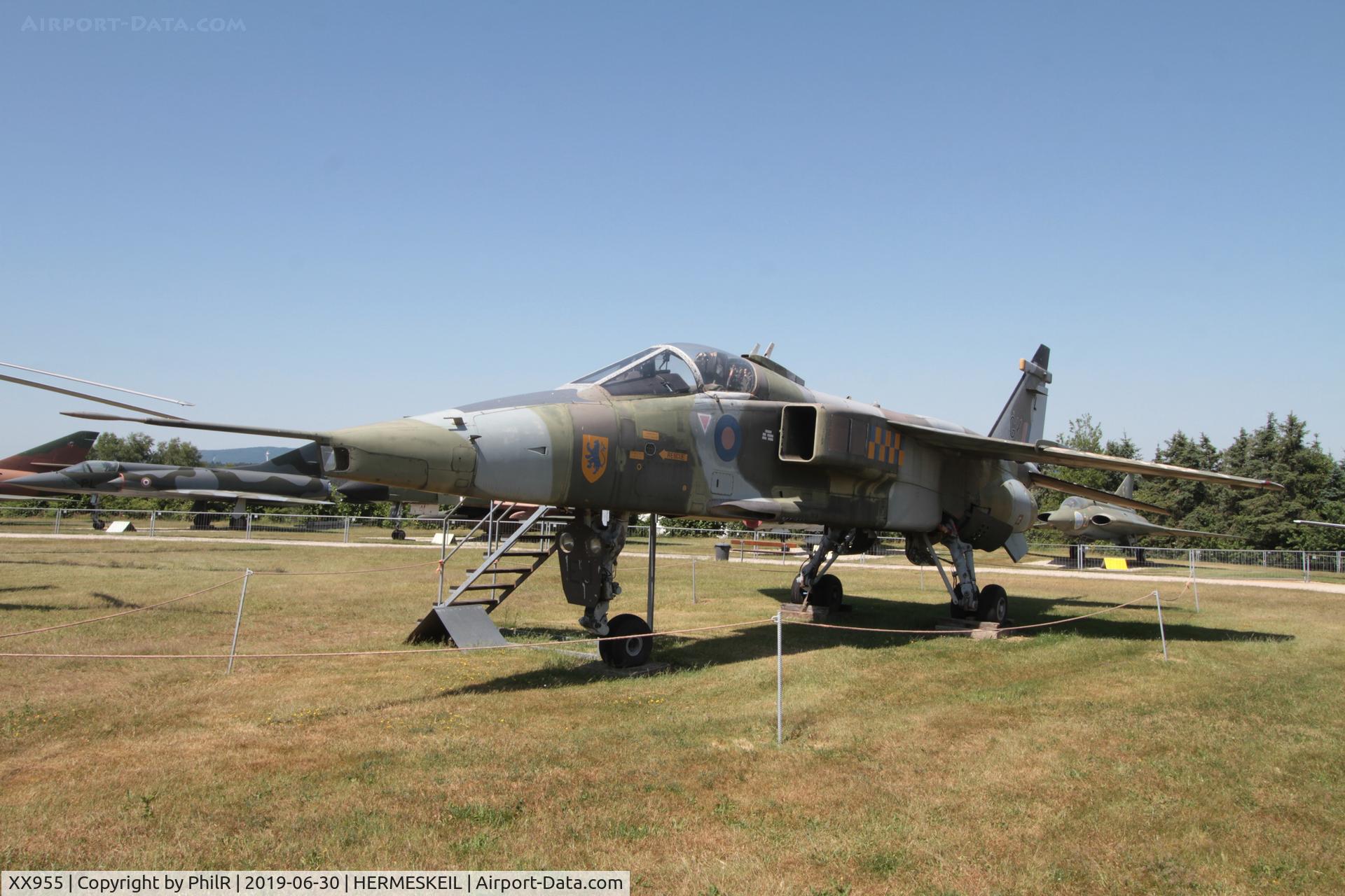 XX955, 1975 Sepecat Jaguar GR.1A C/N S.77, XX955 1975 SEPECAT Jaguar GR1A RAF Hermeskeil 
