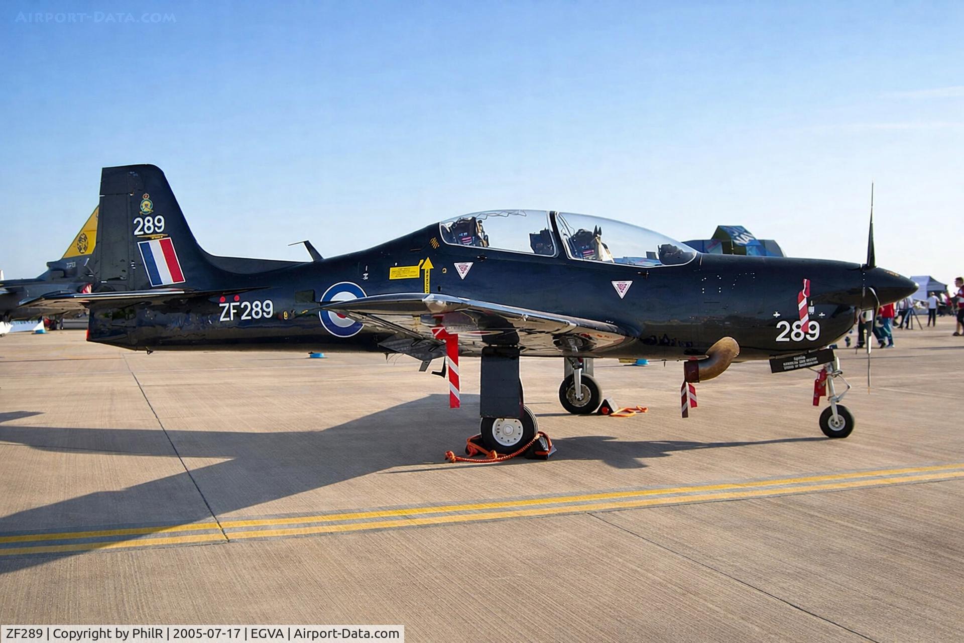 ZF289, 1991 Short S-312 Tucano T1 C/N S087/T60, ZF289 1991 Short Tucano T1 RAF RIAT 
