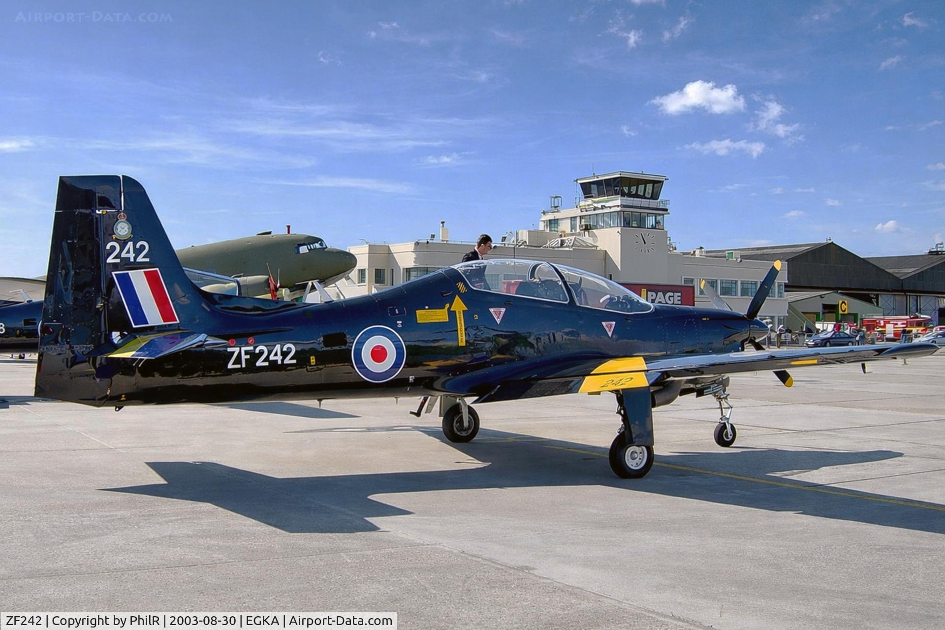 ZF242, 1990 Short S-312 Tucano T1 C/N S046/T43, ZF242 1990 Shorts Tucano T1 Shoreham Airshow 
