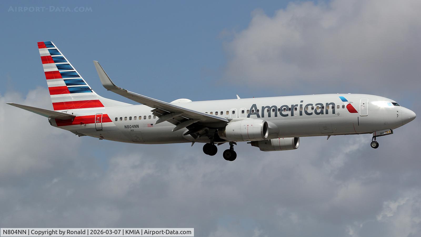 N804NN, 2009 Boeing 737-823 C/N 29567, at mia