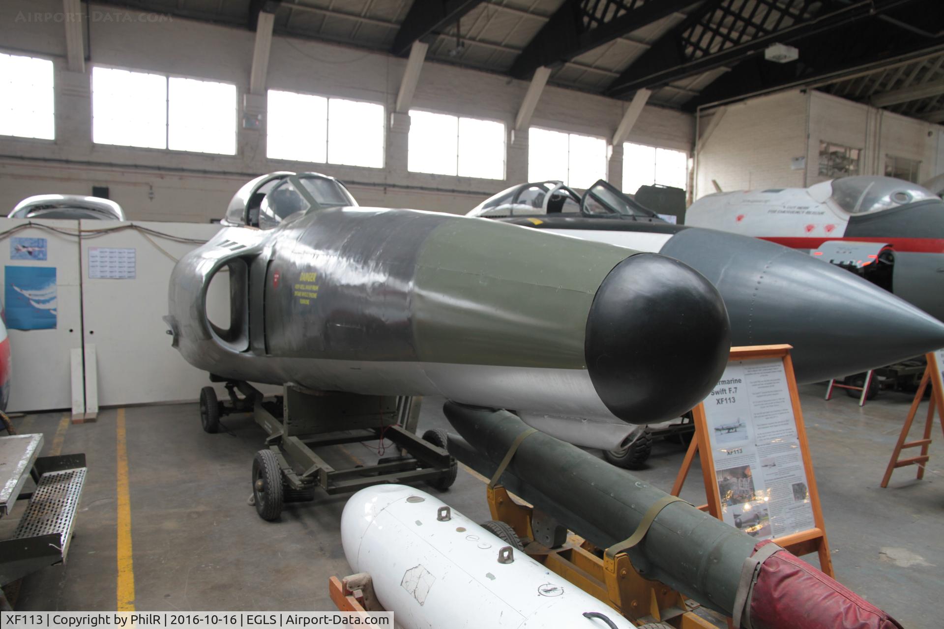 XF113, 1959 Supermarine Swift F.7 C/N VA9596, XF113 1956 Supermarine Swift F7 RAF BDAC Old Sarum 
