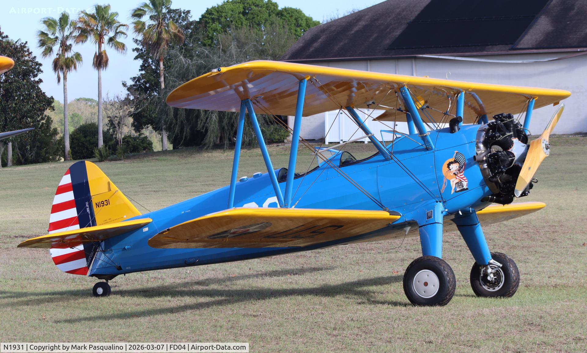 N1931, 1943 Boeing A75N1(PT17) C/N 75-8777, Stearman