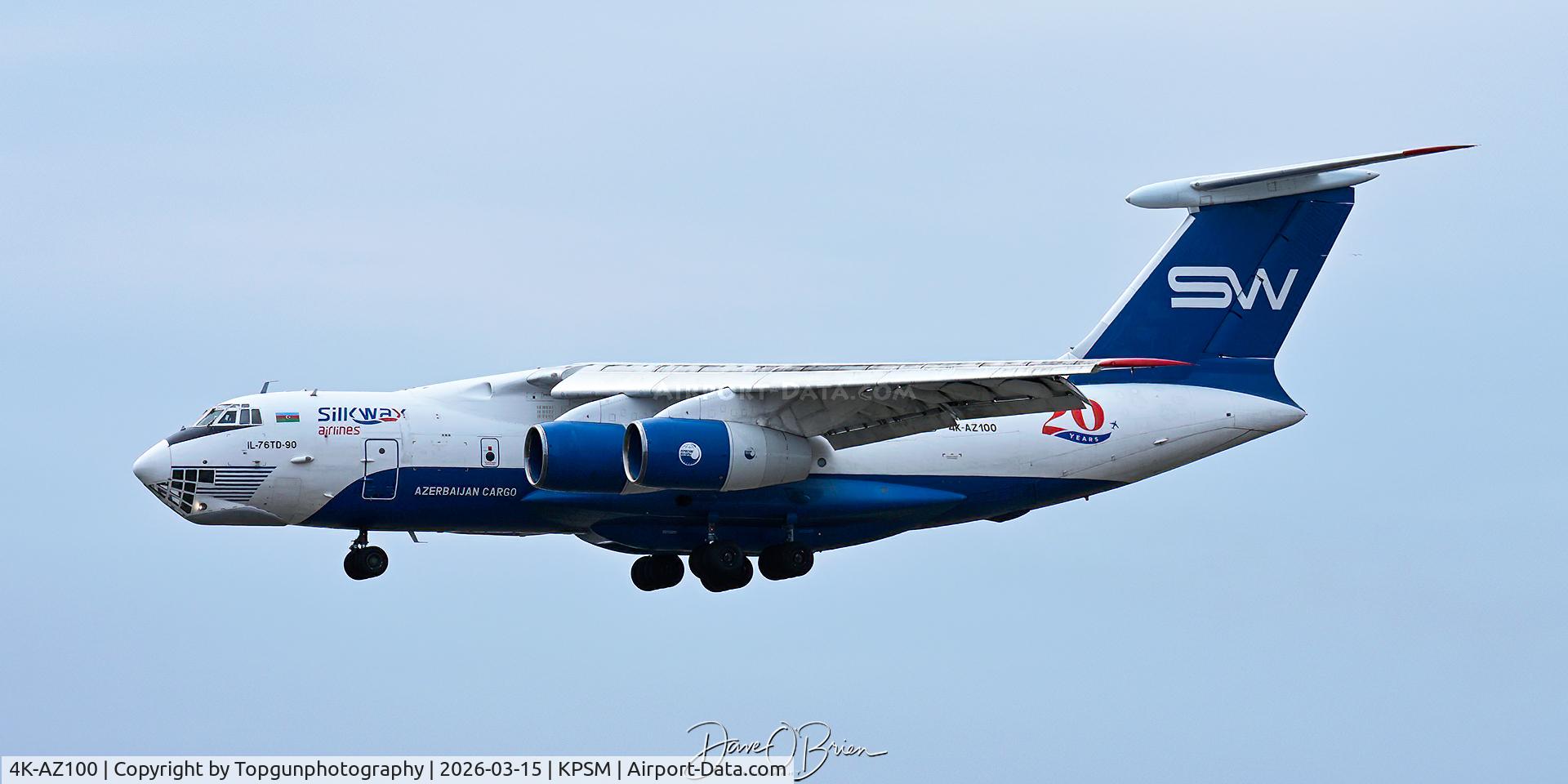 4K-AZ100, Ilyushin Il-76TD-90VD C/N 2073421708, landing RW16