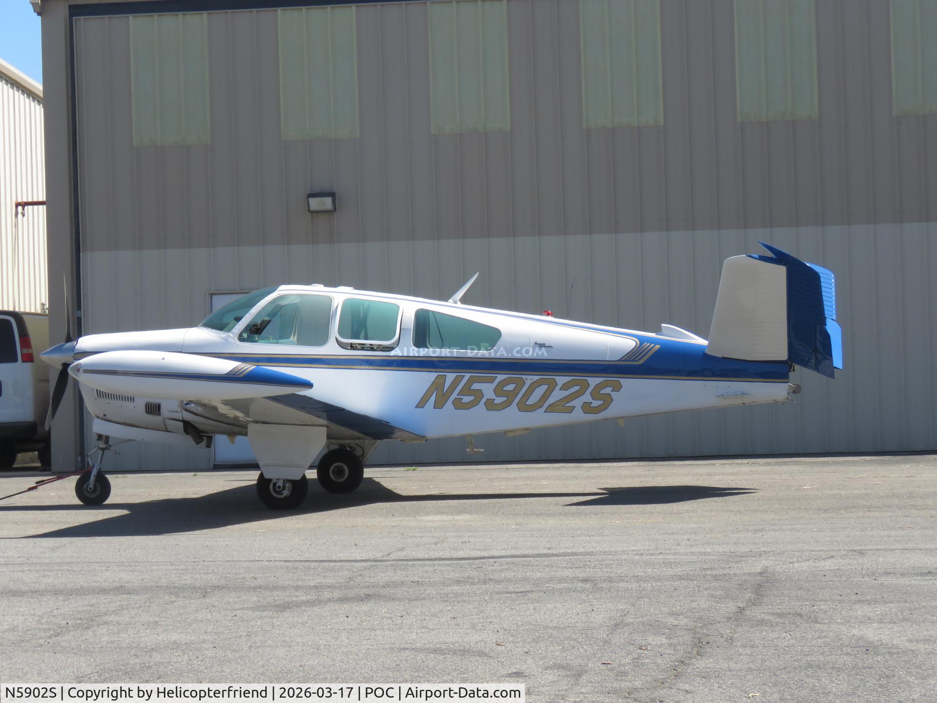 N5902S, 1966 Beech V35 Bonanza C/N D-8110, Parked