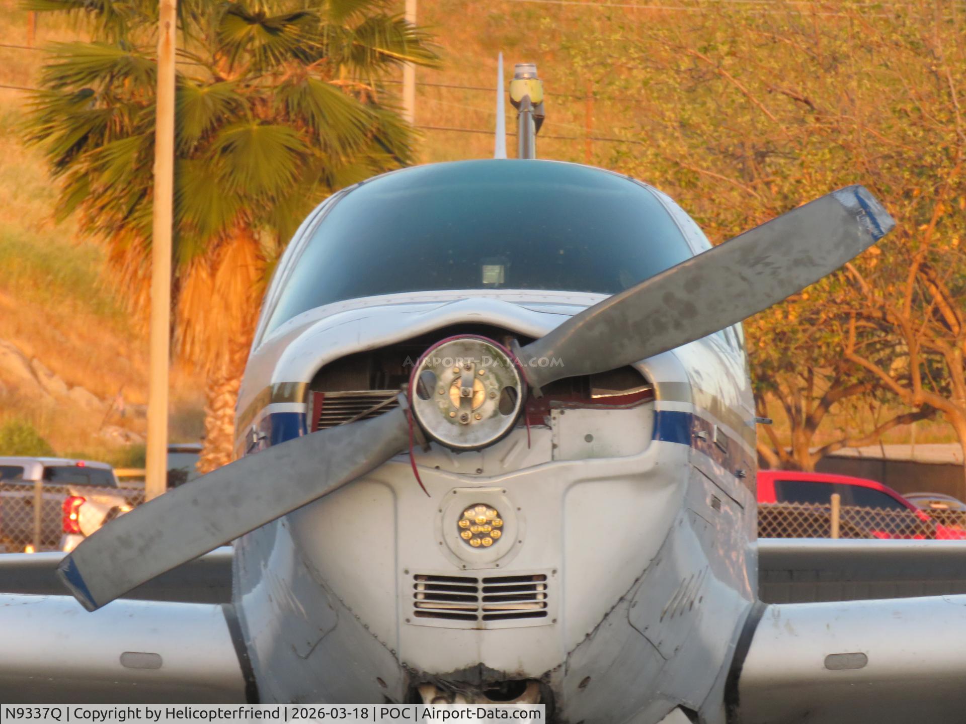 N9337Q, 1971 Beech G33 C/N CD-1267, Nose gear collapsed