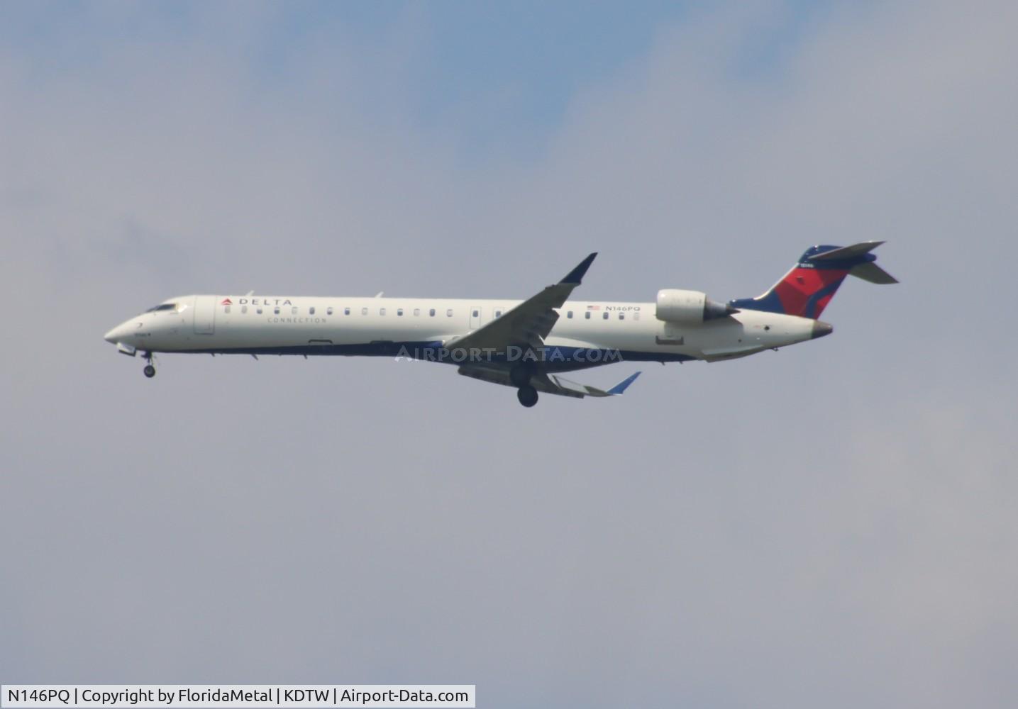 N146PQ, 2007 Bombardier CRJ-900ER (CL-600-2D24) C/N 15146, EDV/DAL CRJ9 zx ind-dtw