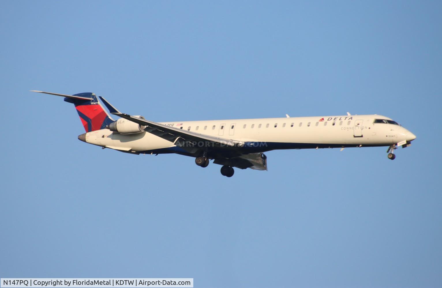 N147PQ, 2007 Bombardier CRJ-900ER (CL-600-2D24) C/N 15147, EDV/DAL CRJ9 zx mdt-dtw