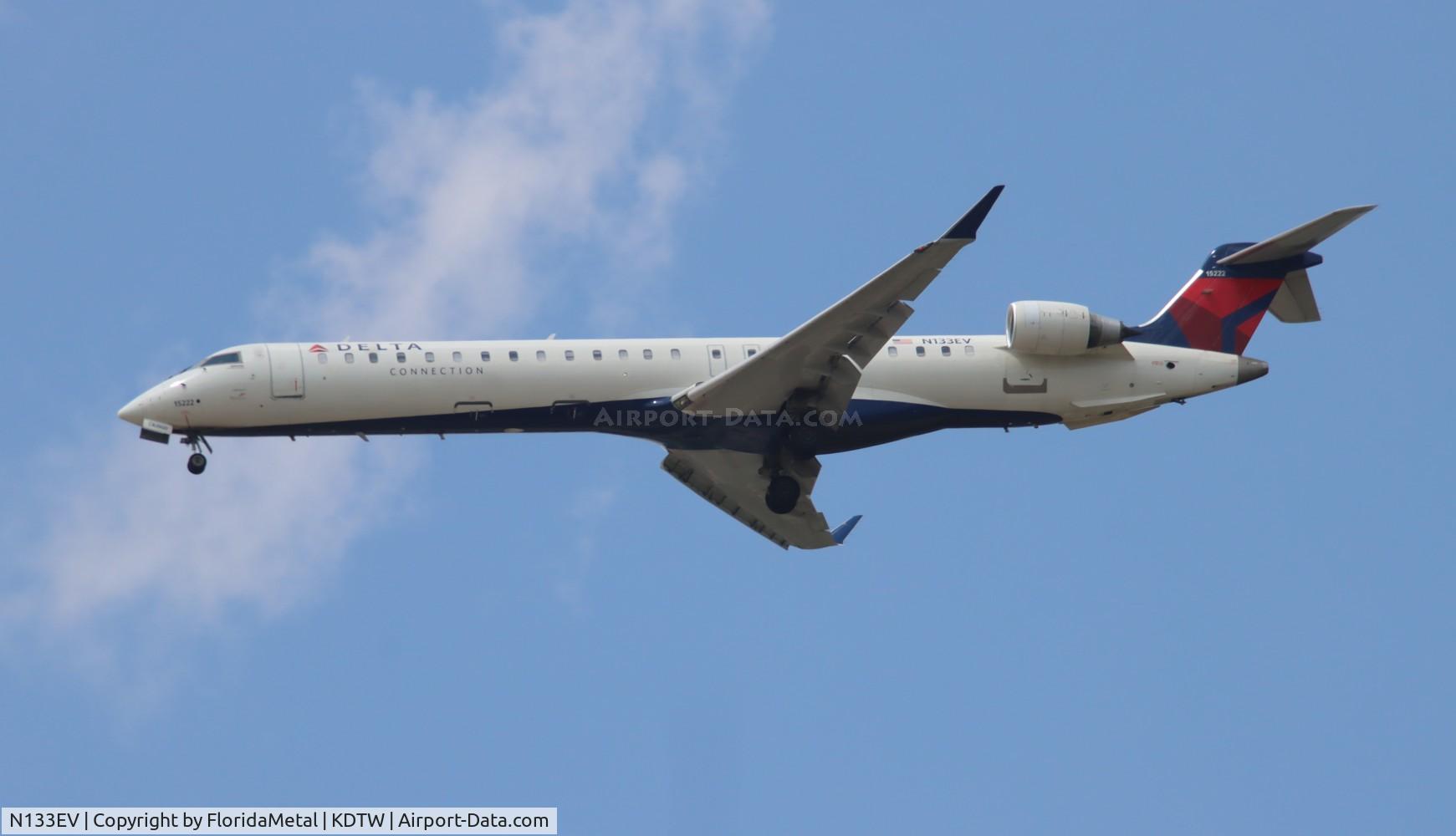 N133EV, 2009 Bombardier CRJ-900ER (CL-600-2D24) C/N 15222, EDV/DAL CRJ9 zx tys-dtw