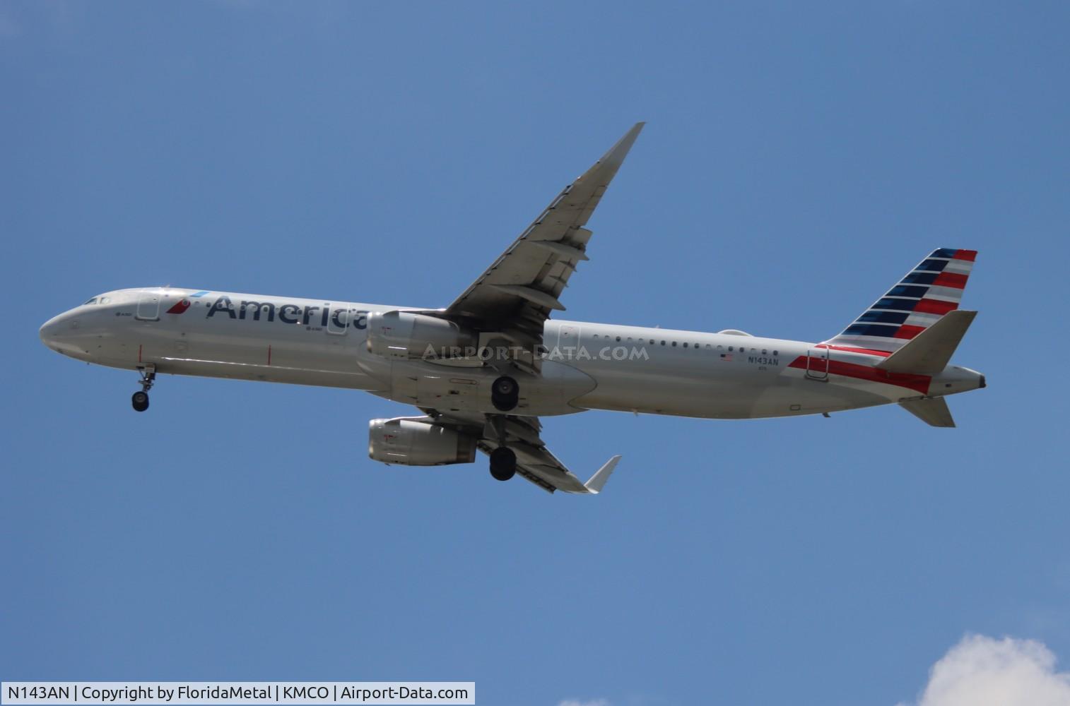 N143AN, 2015 Airbus A321-231 C/N 6745, AAL A321 zx clt-mco