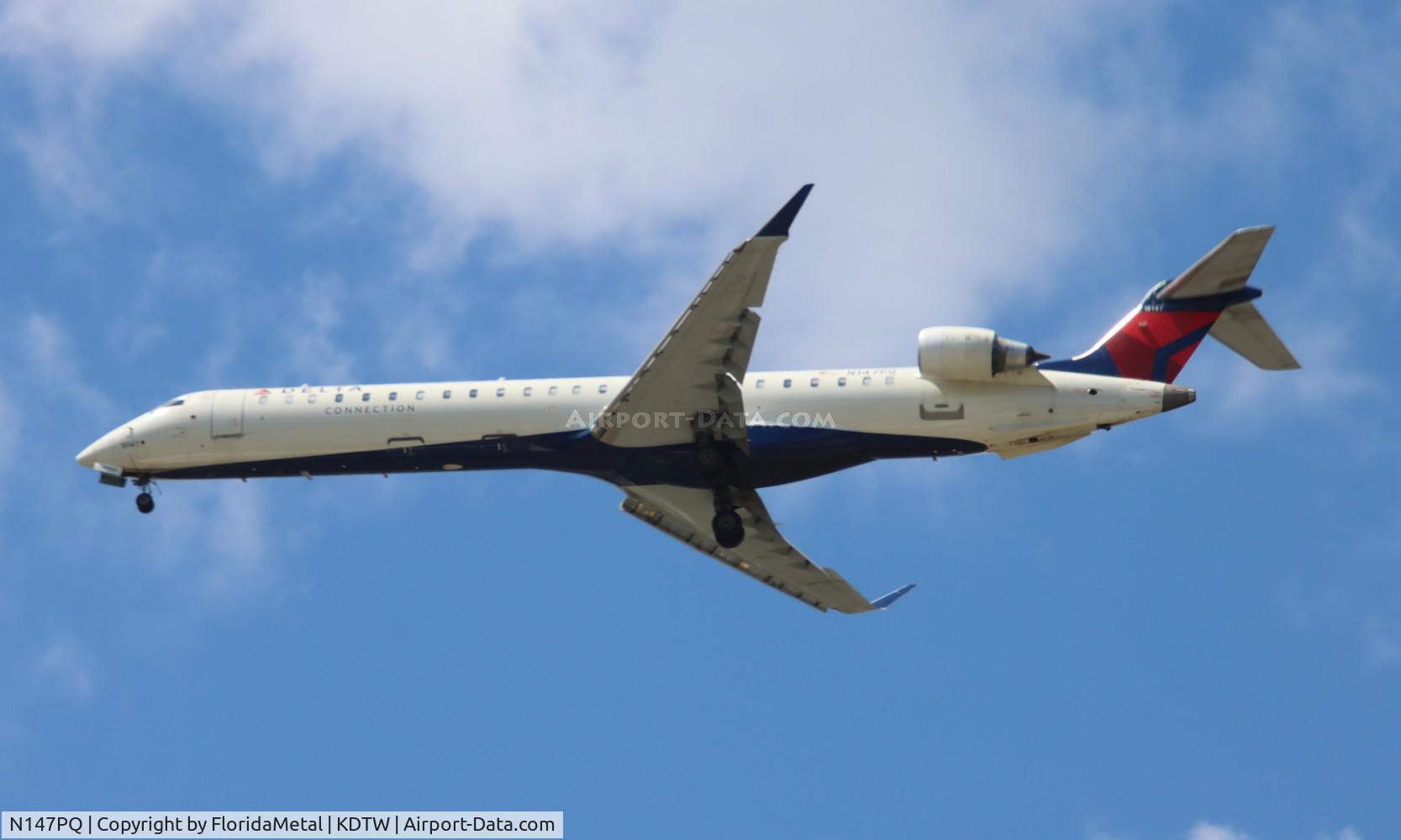 N147PQ, 2007 Bombardier CRJ-900ER (CL-600-2D24) C/N 15147, EDV/DAL CRJ9 zx hpn-dtw