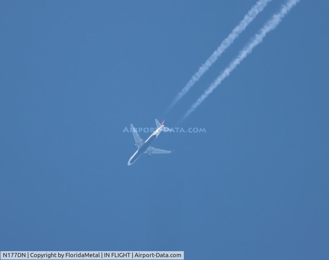 N177DN, 1991 Boeing 767-332 C/N 25122, DAL 763 zx lax-jfk over Michigan 