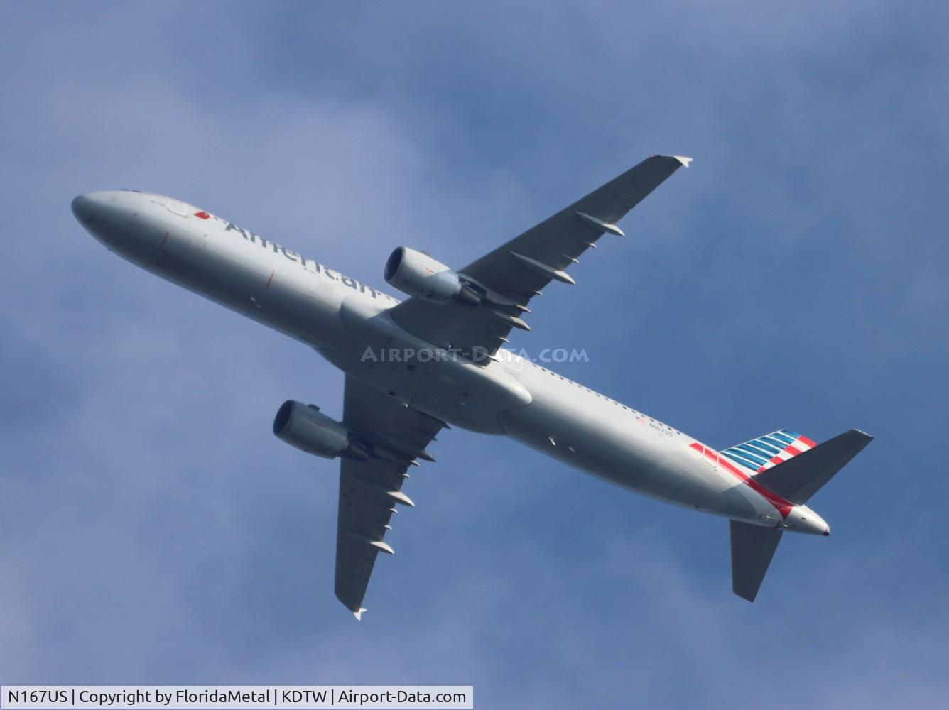 N167US, 2001 Airbus A321-211 C/N 1442, AAL A321 zx dfw-dtw