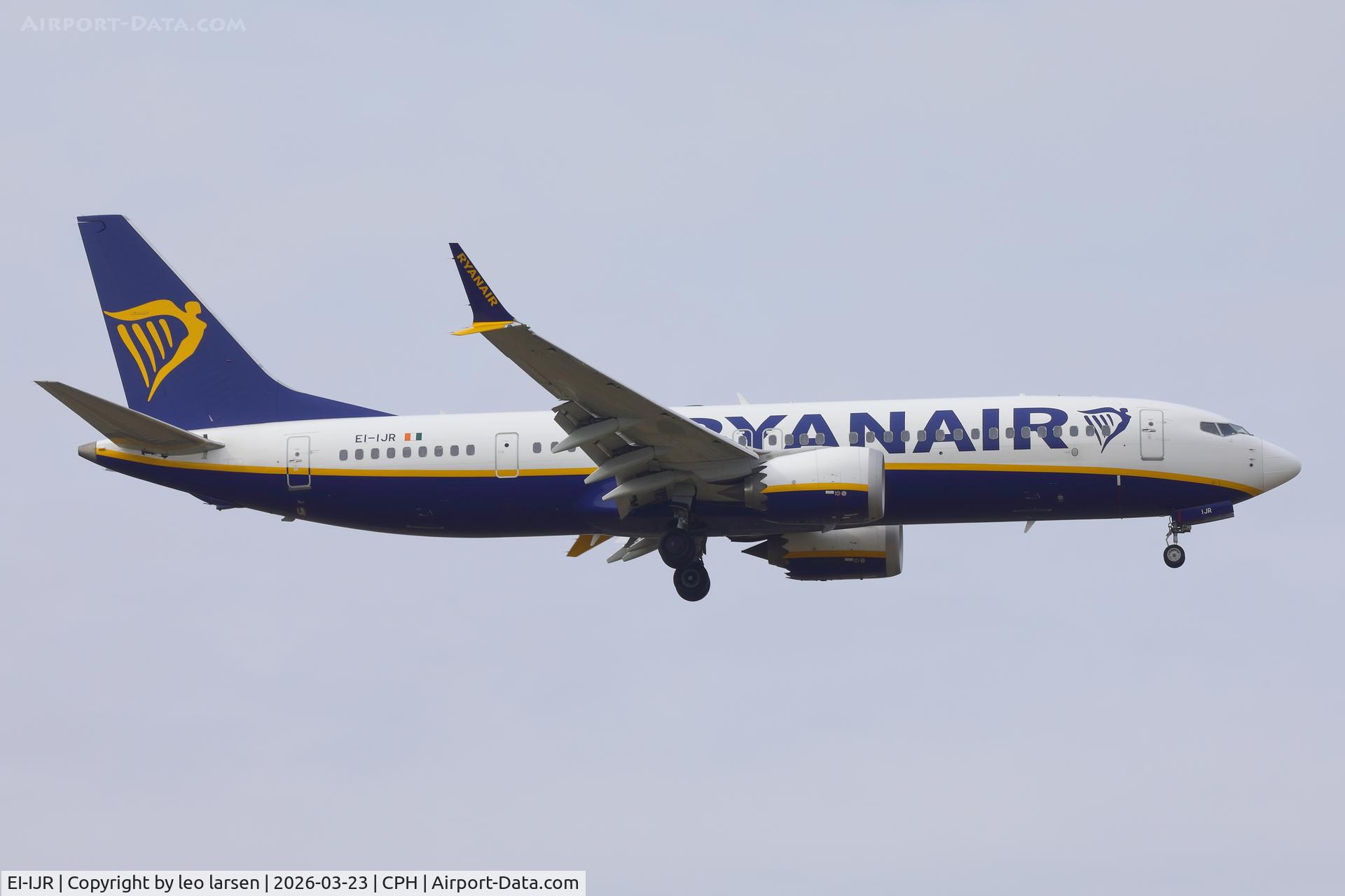 EI-IJR, 2024 Boeing 737-8200 MAX C/N 62374, Copenhagen 23.3.2026