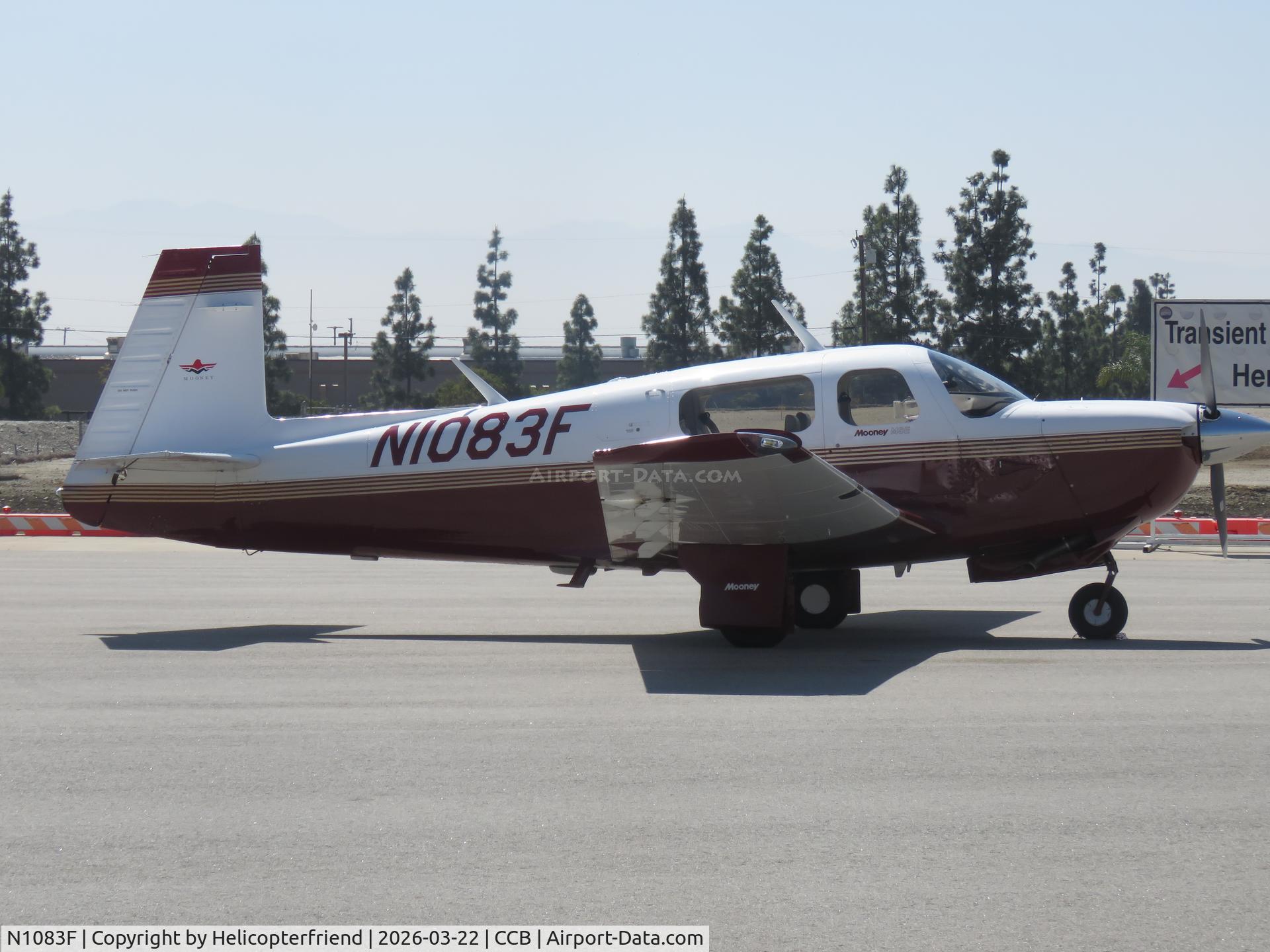 N1083F, 1993 Mooney M20J 201 C/N 24-3317, Parked in transit parking