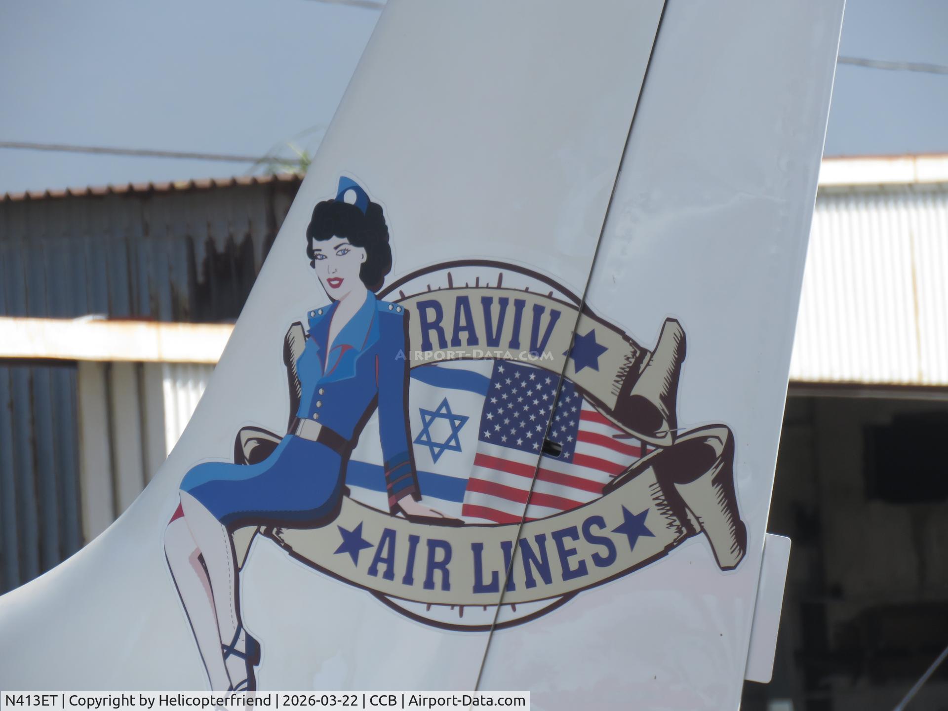 N413ET, 2006 Cirrus SR20 C/N 1689, Tail art with Co. name