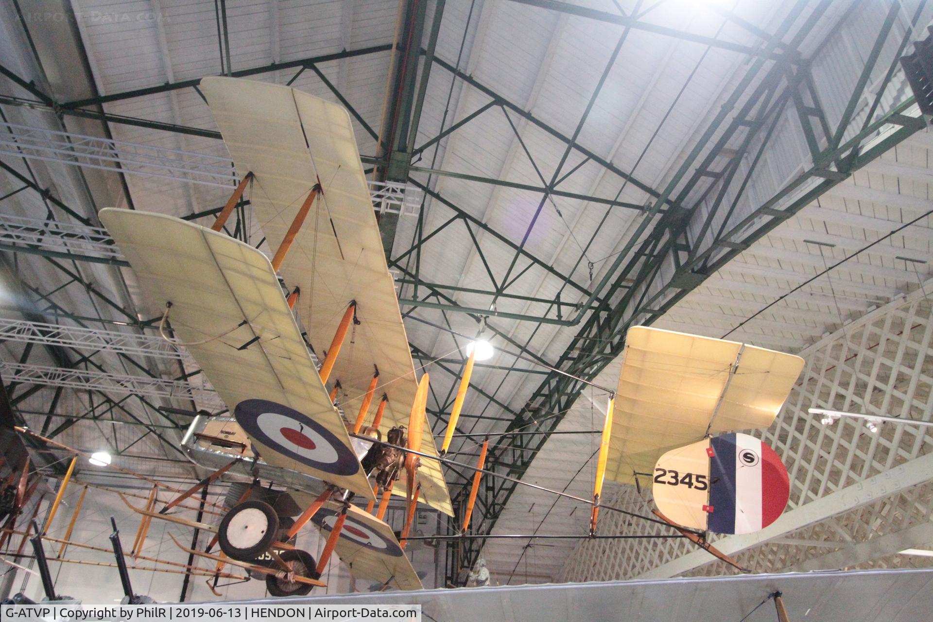 G-ATVP, 1966 Vickers FB.5 Gunbus (Replica) C/N FB5, 2345 (G-ATVP) 1966 Vickers FB5 Gunbus Replica RFC RAF Museum Hendon 