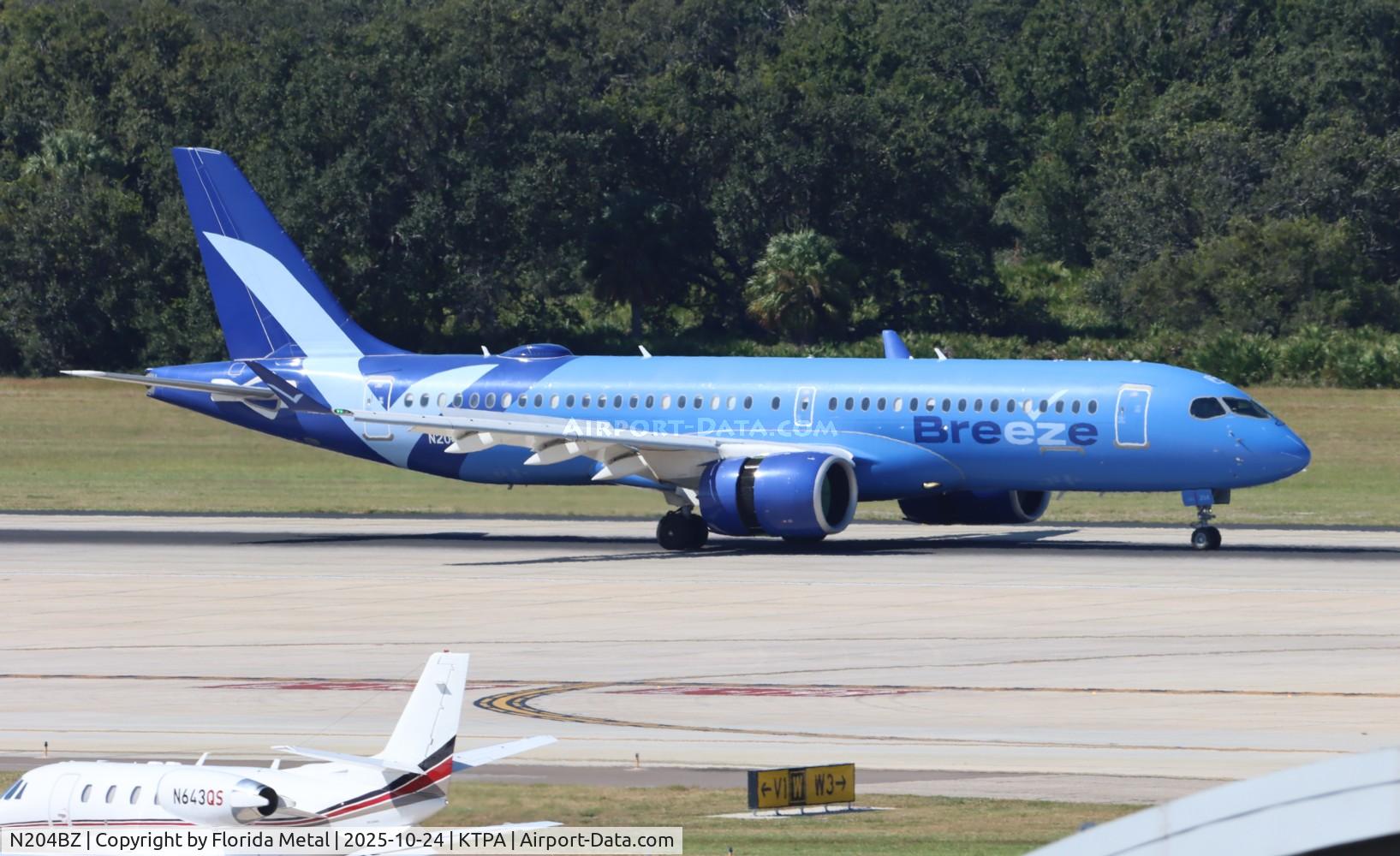 N204BZ, 2022 Airbus A220-300 C/N 55137, MXY A223 zx ric-tpa